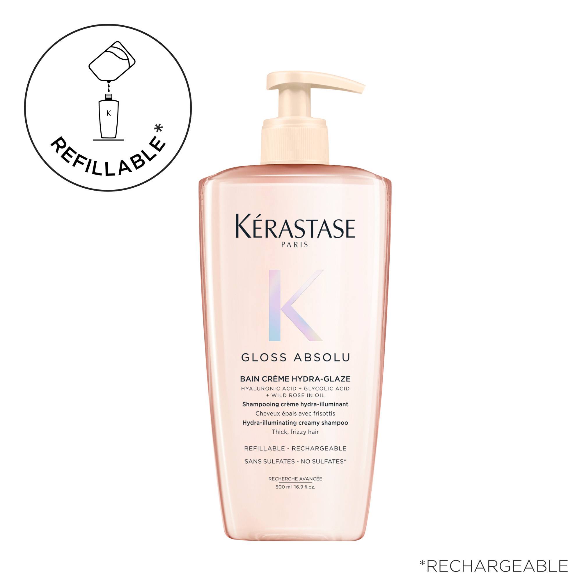 Shampoing crème Gloss Absolu – brillance, hydratation, anti-frisottis de la marque Kerastase Contenance 500ml - 1