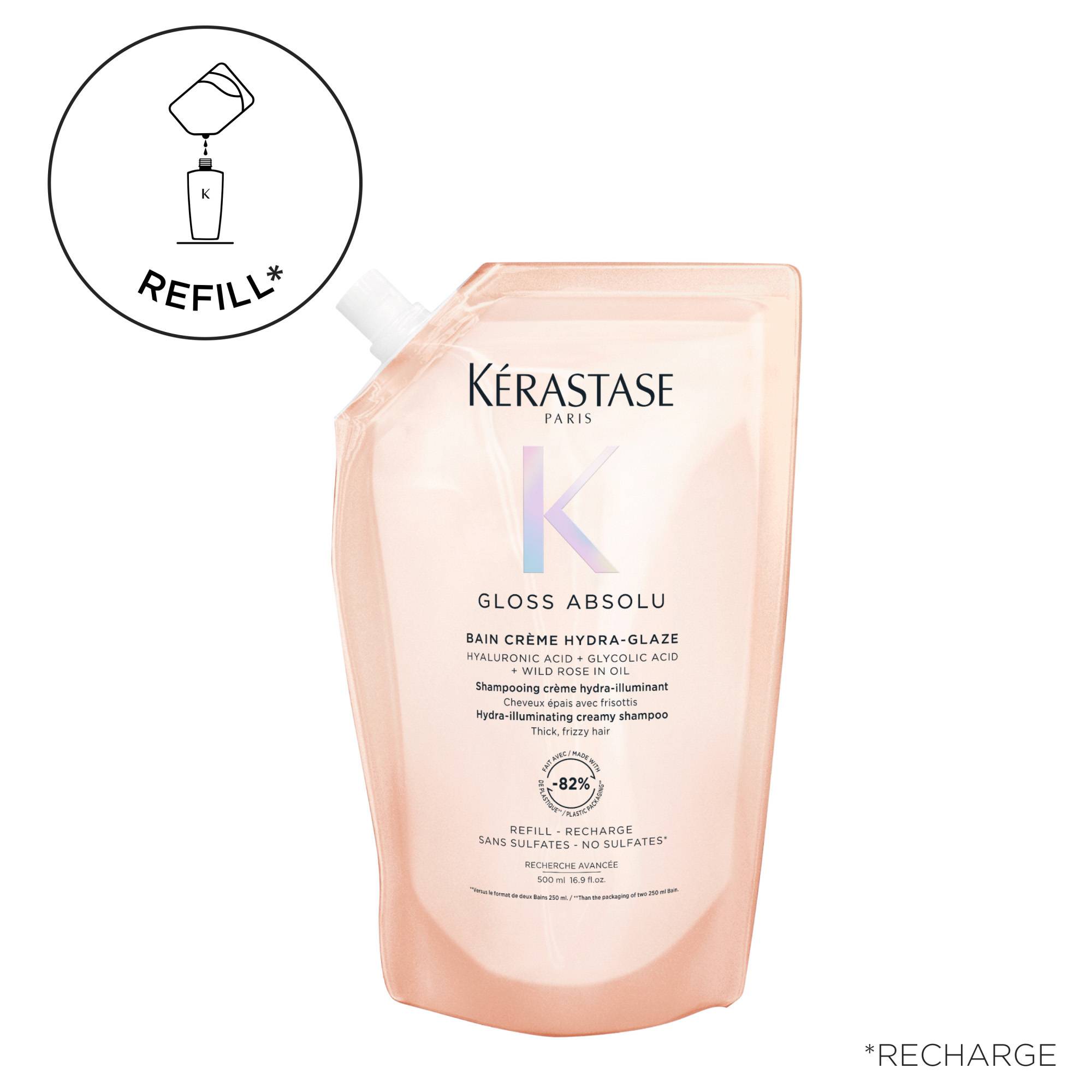 Recharge shampoing crème Gloss Absolu – hydratation, anti-frisottis de la marque Kerastase Contenance 500ml - 1