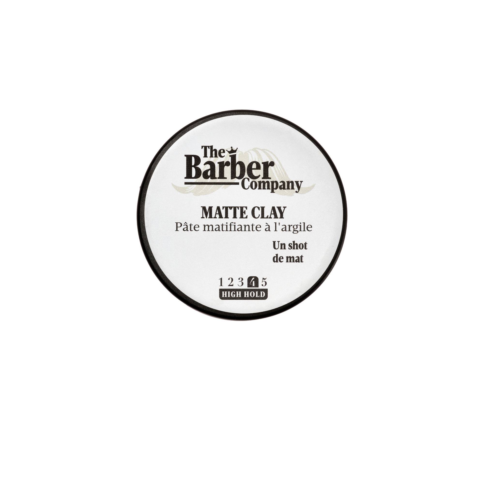 Pâte coiffante Matte Clay – fixation forte, effet mat, tous cheveux de la marque The Barber Company Contenance 75ml - 1