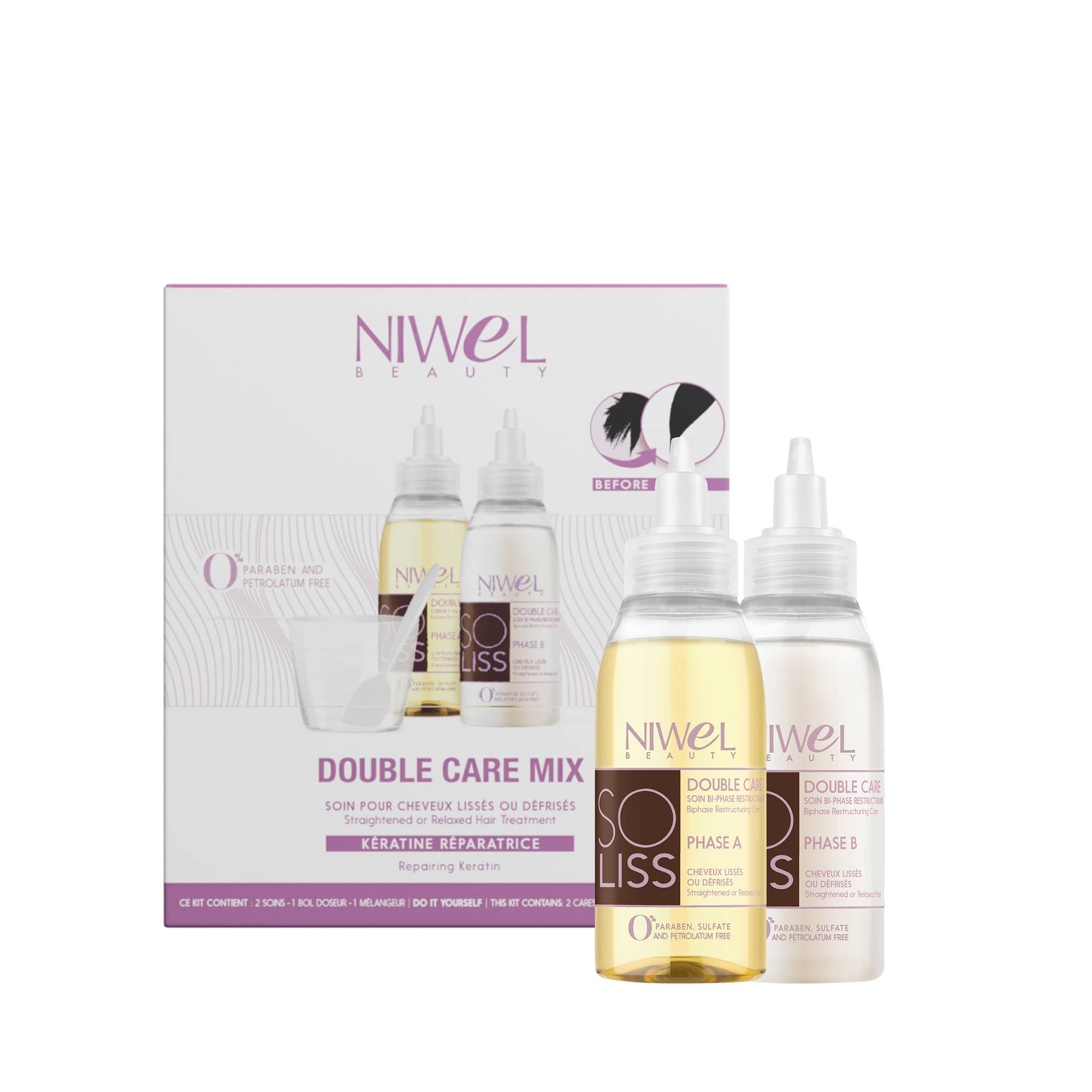 Soin double phase restructurant So Liss de la marque Niwel Beauty Contenance 250ml - 1