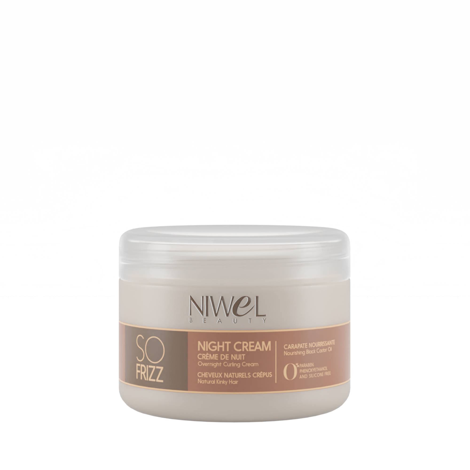 Crème de nuit cheveux naturels crépus So Frizz de la marque Niwel Beauty Contenance 250ml - 1