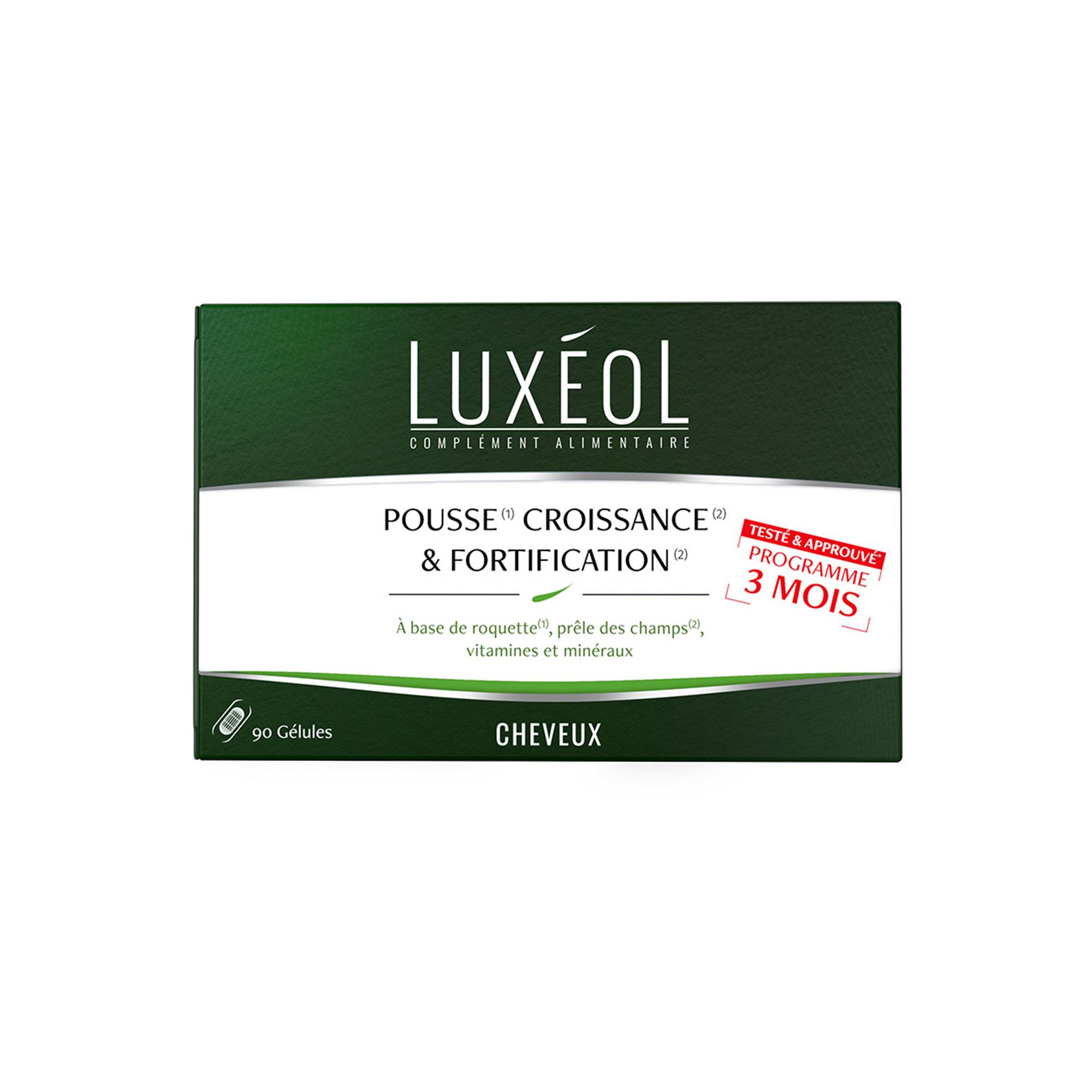 Pousse Croissance & Fortification – stimule, renforce, active 90 gélules (3 mois) de la marque Luxéol Contenance 29g - 1