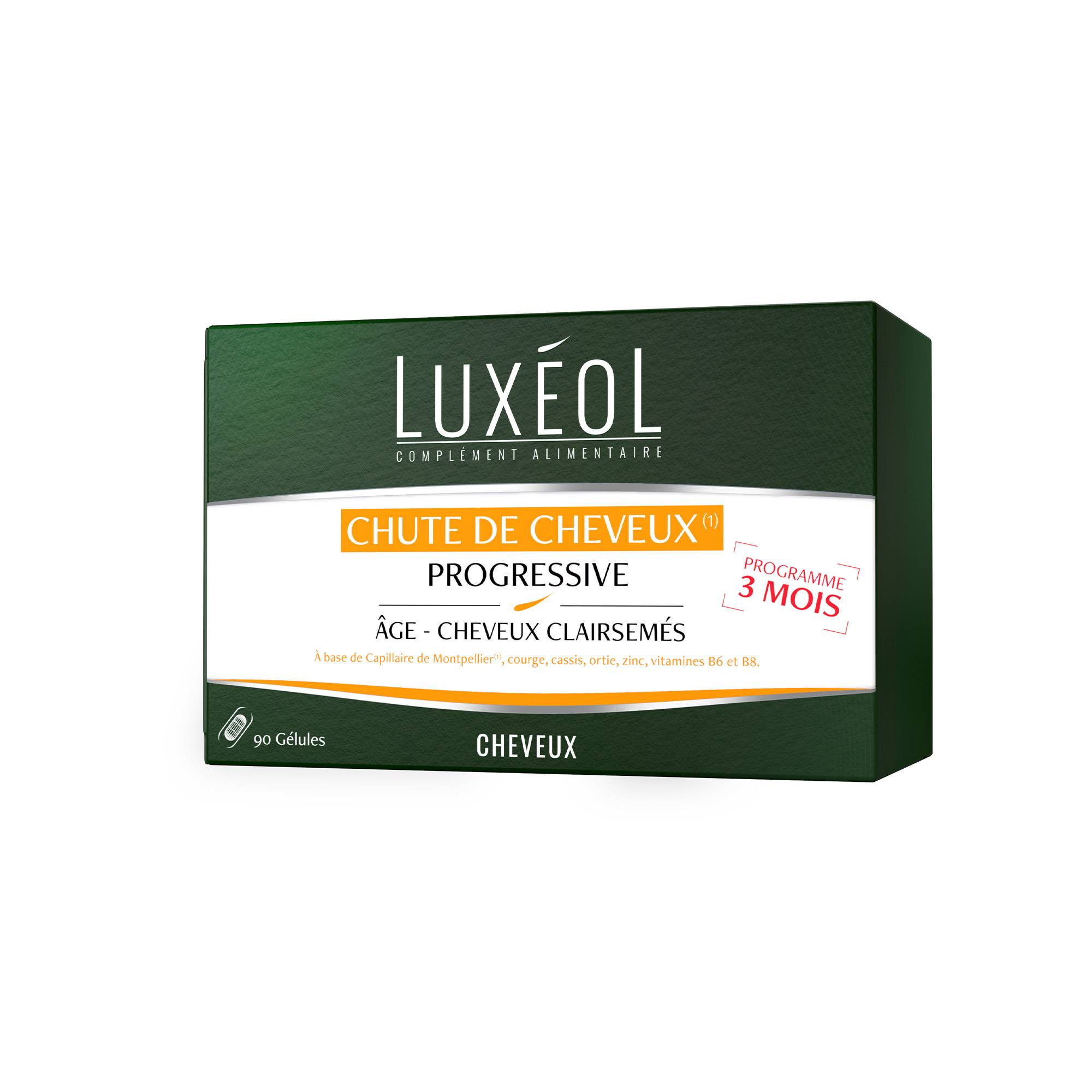 Chute de Cheveux Progressive 3 mois – réduit la chute, fortifie, revitalise de la marque Luxéol Contenance 42g - 1