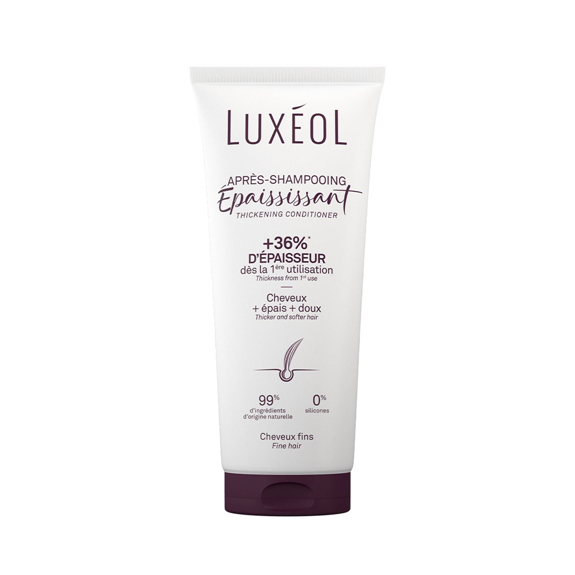 Après-shampooing Épaississant – épaissit, démêle, adoucit de la marque Luxéol Contenance 200ml - 1