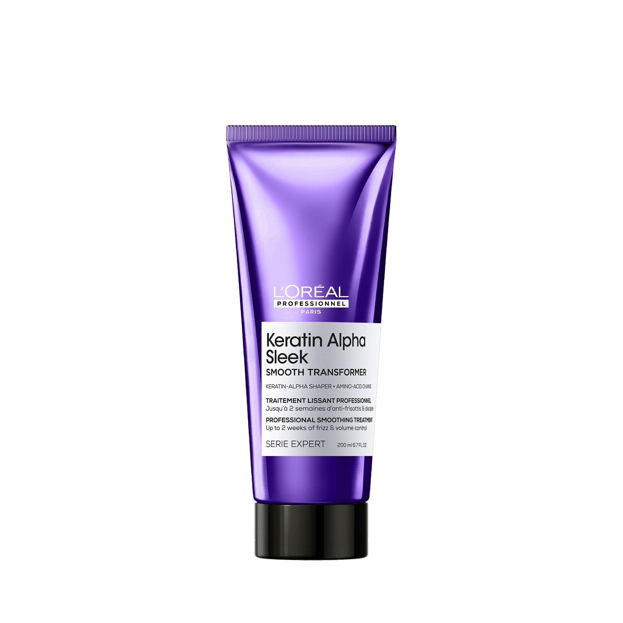 Soin transformatif lissant Keratin Alpha Sleek de la marque L'Oréal Professionnel Contenance 200ml - 1