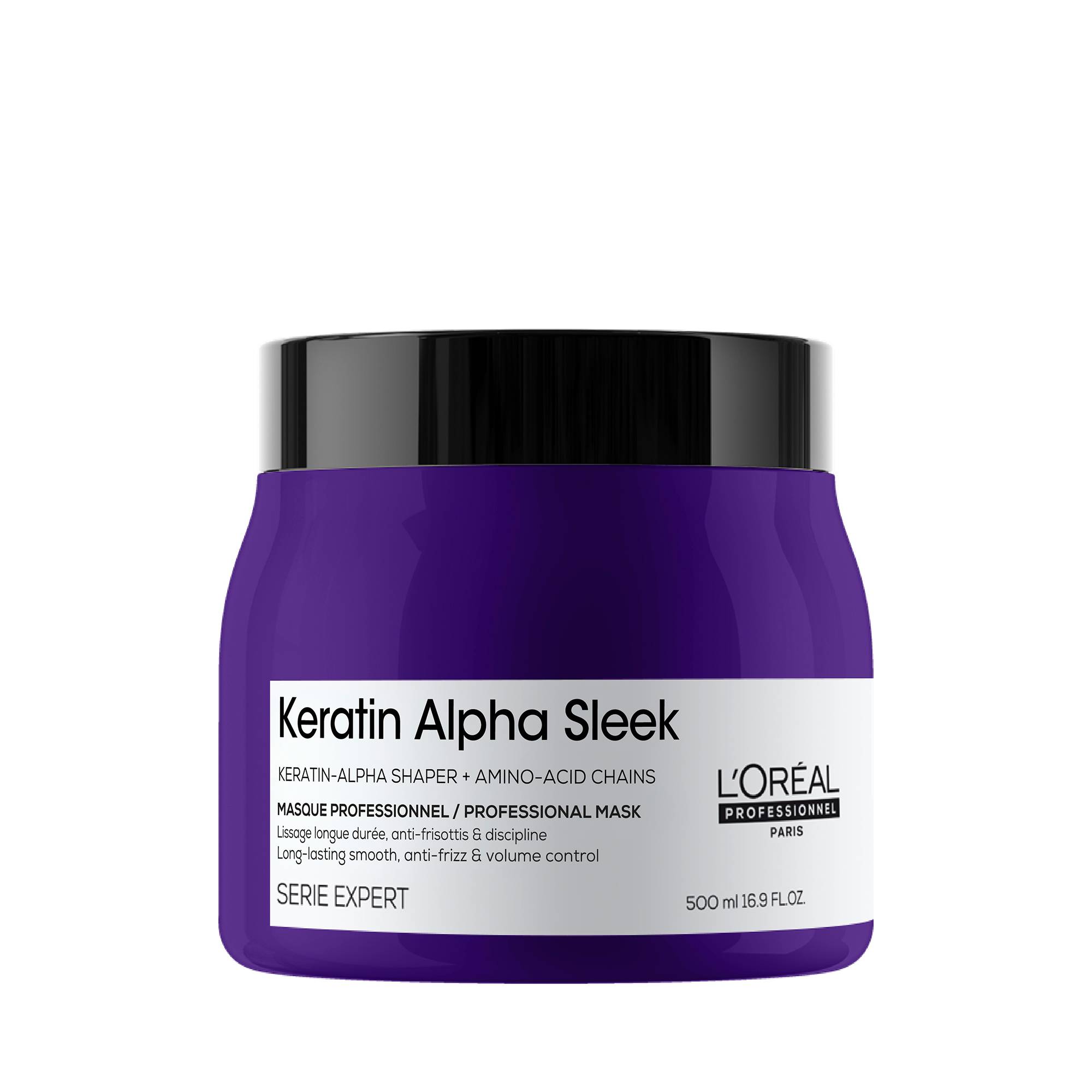 Masque disciplinant Keratin Alpha Sleek de la marque L'Oréal Professionnel Contenance 500ml - 1