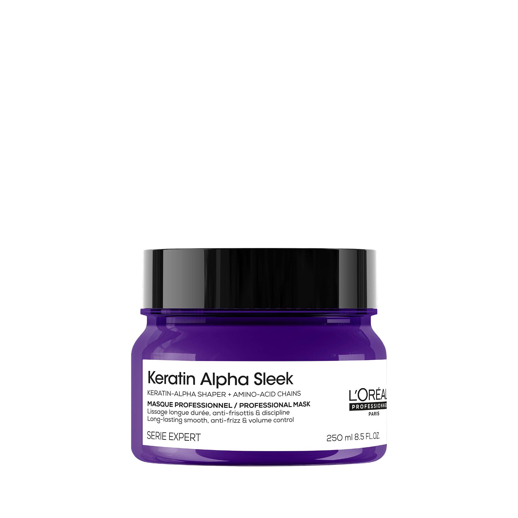 Masque disciplinant Keratin Alpha Sleek – Lissage longue durée & anti-frisottis de la marque L'Oréal Professionnel Contenance 250ml - 1