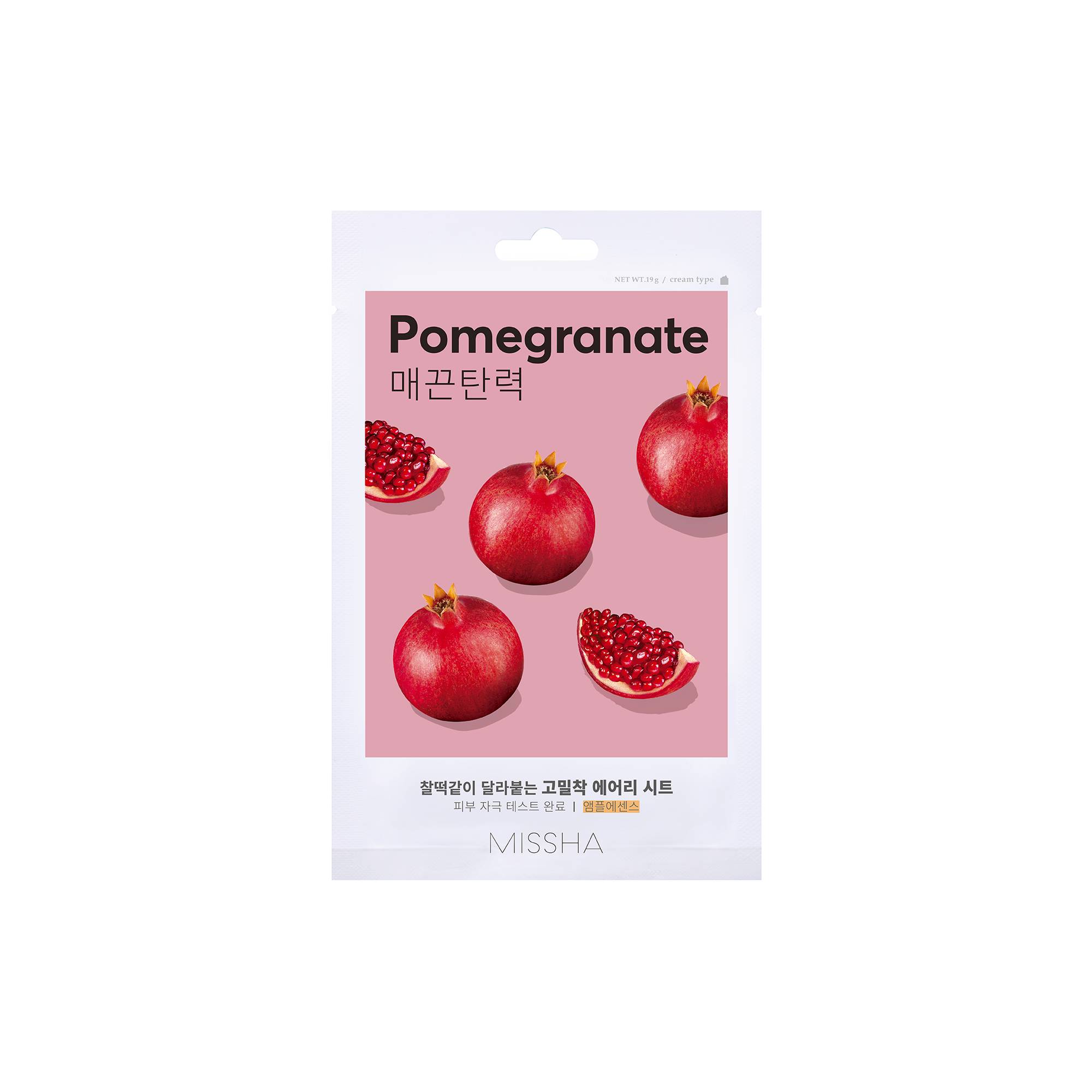 Masque tissu éclat Pomegranate – effet raffermissant, revitalisant, tonifiant de la marque Missha Contenance 19g - 1