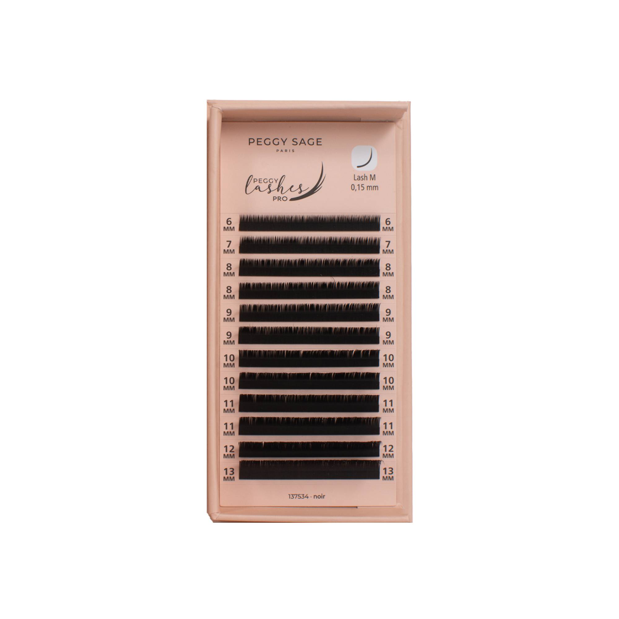 Cil à cil Ellipse Flat M Peggy Lashes Pro - 0.15mm - 6 à 13mm de la marque Peggy Sage - 1