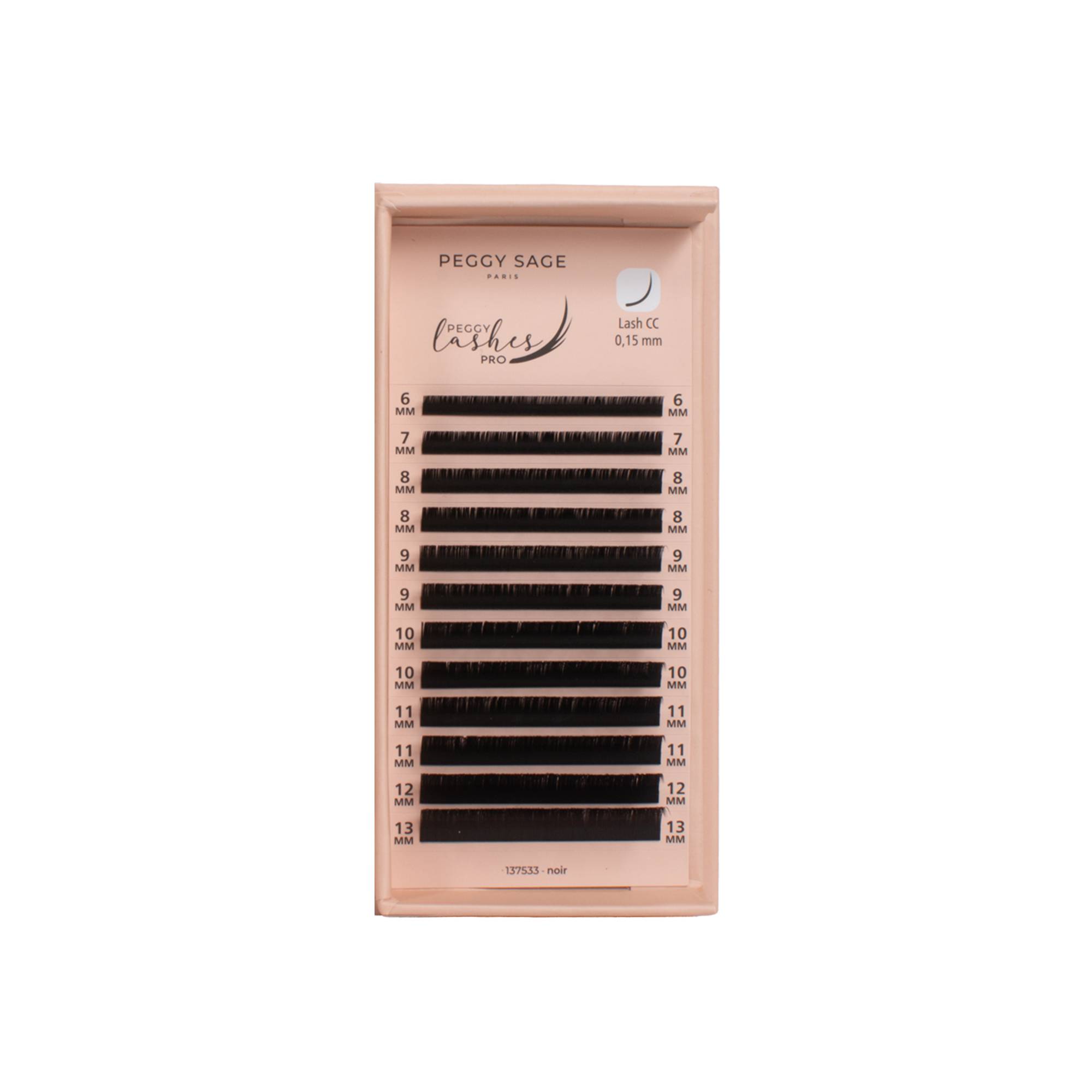 Cil à cil Ellipse Flat CC Peggy Lashes Pro - 0.15mm - 6 à 13mm de la marque Peggy Sage - 1