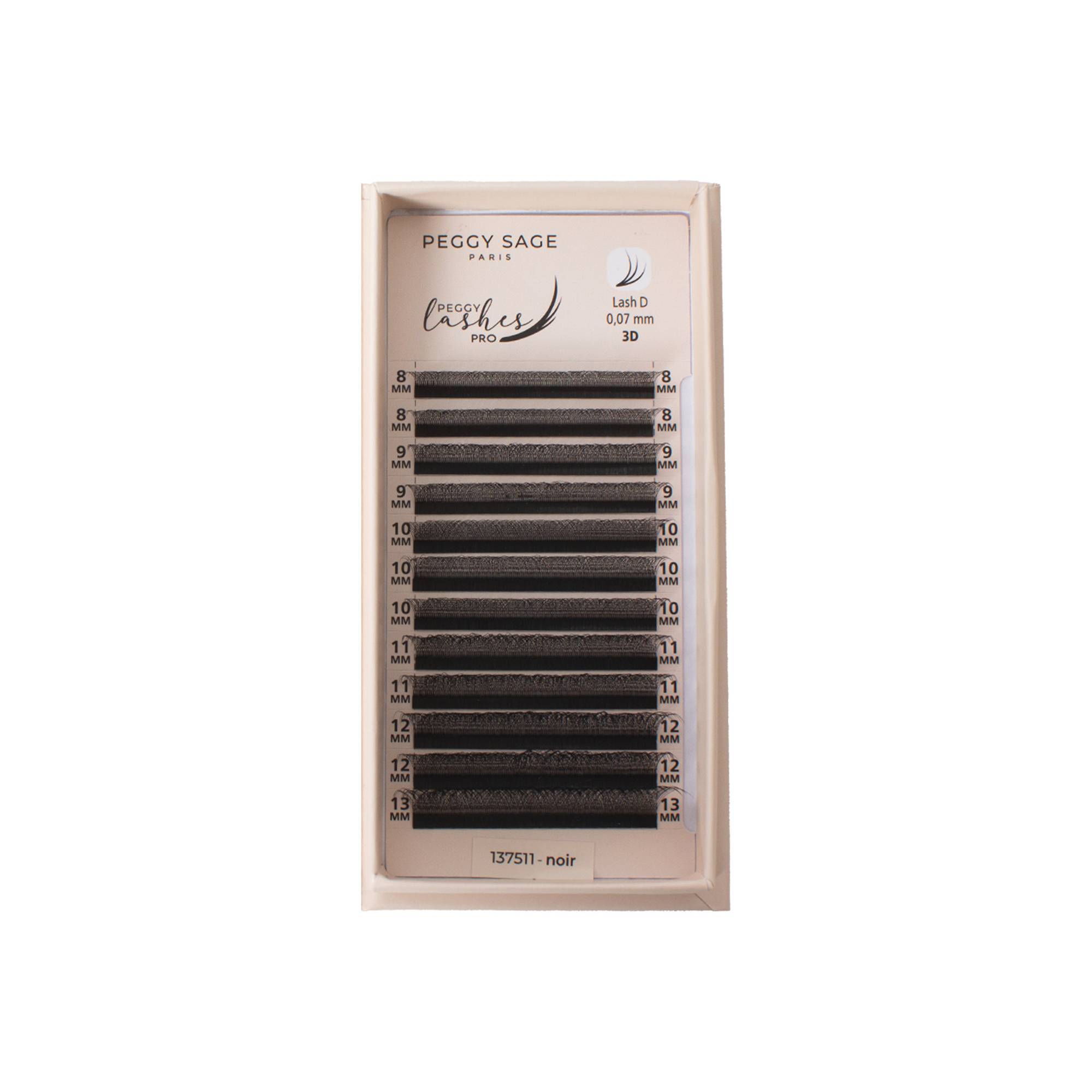 Extension de cils volume égyptien 3D Y Peggy Lashes Pro - Courbure D - 0.07mm de la marque Peggy Sage - 1