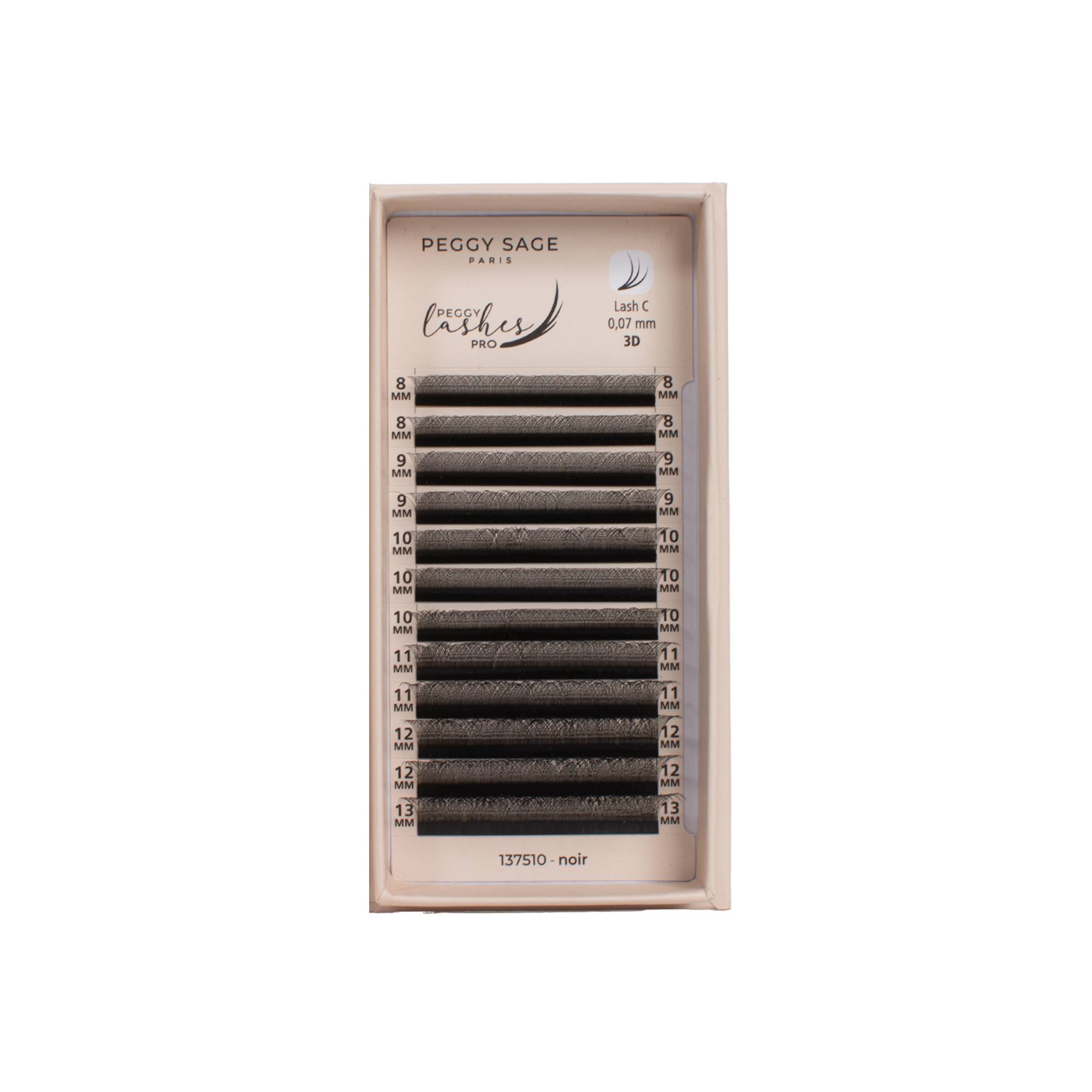 Extension de cils volume égyptien 3D Y Peggy Lashes Pro - Courbure C - 0.07mm de la marque Peggy Sage - 1