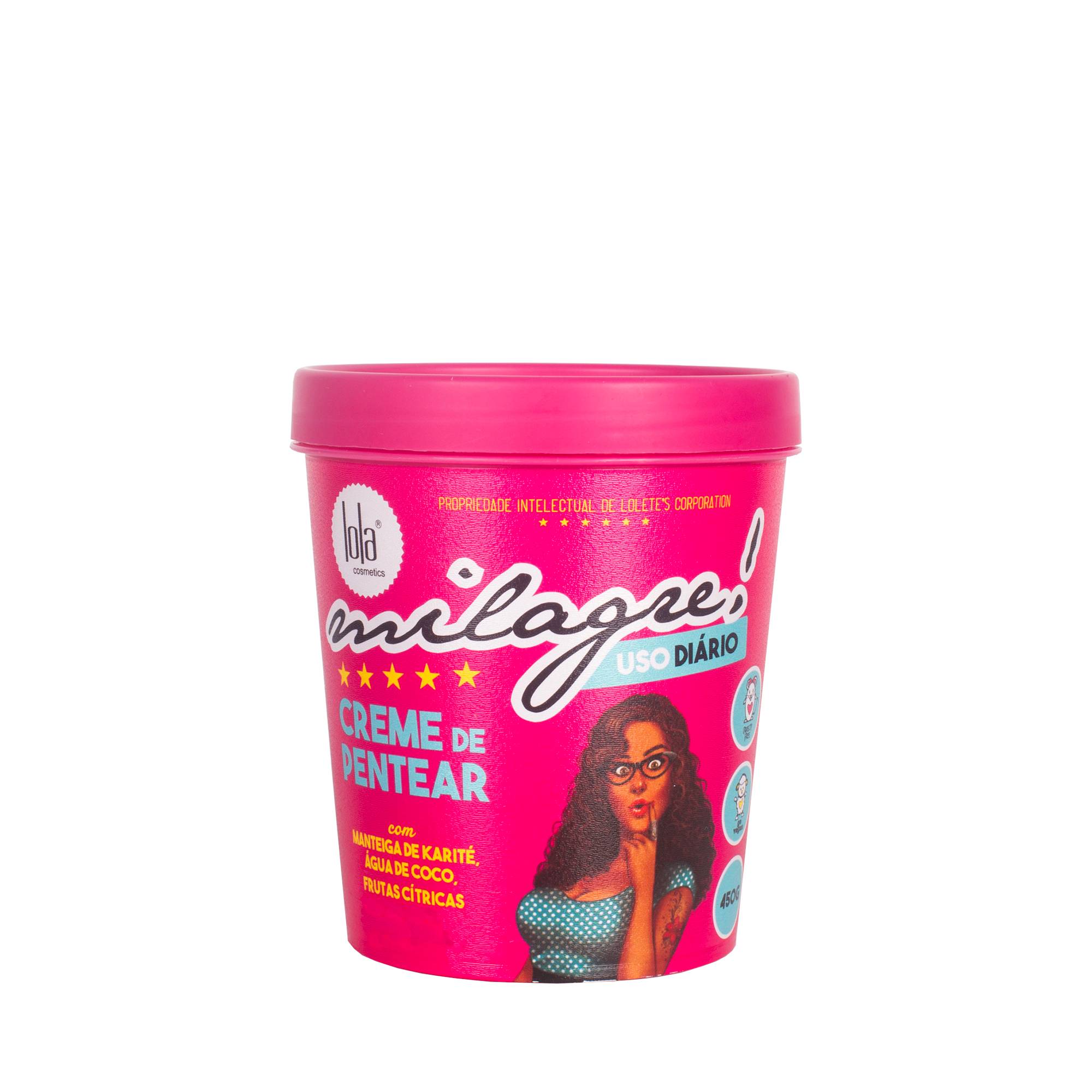 Crème de coiffage multifonction Milagre – hydratation, brillance, anti-frisottis de la marque Lola From Rio Contenance 450g - 1