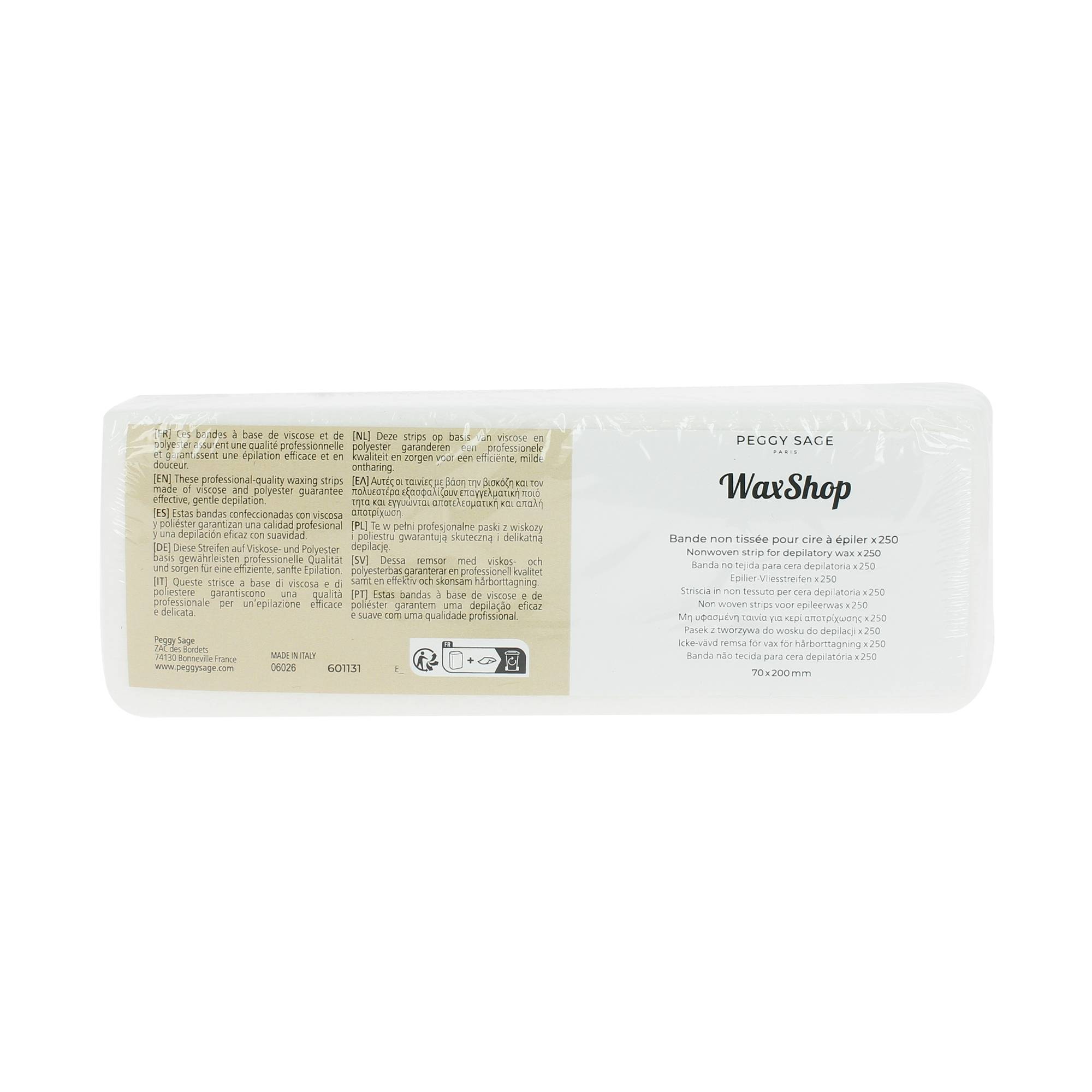 Bande non tissée pour cire à épiler x250 (70x200mm) de la marque Peggy Sage - 1