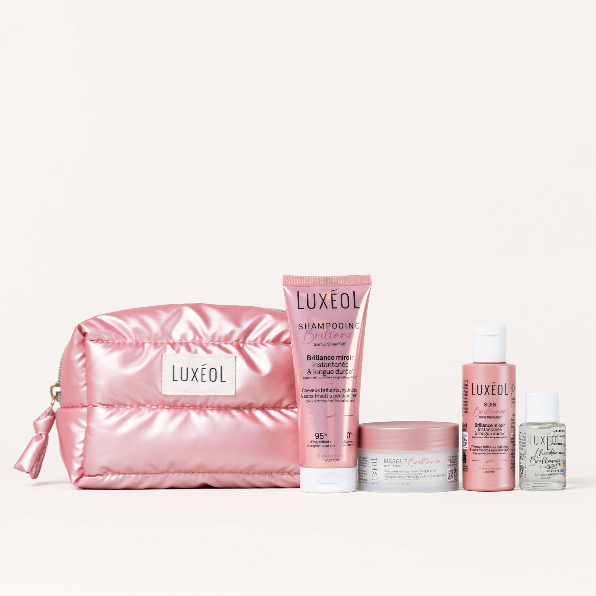Trousse voyage Luxéol Routine Brillance – éclat, hydratation, souplesse de la marque Luxéol Contenance 290g - 1