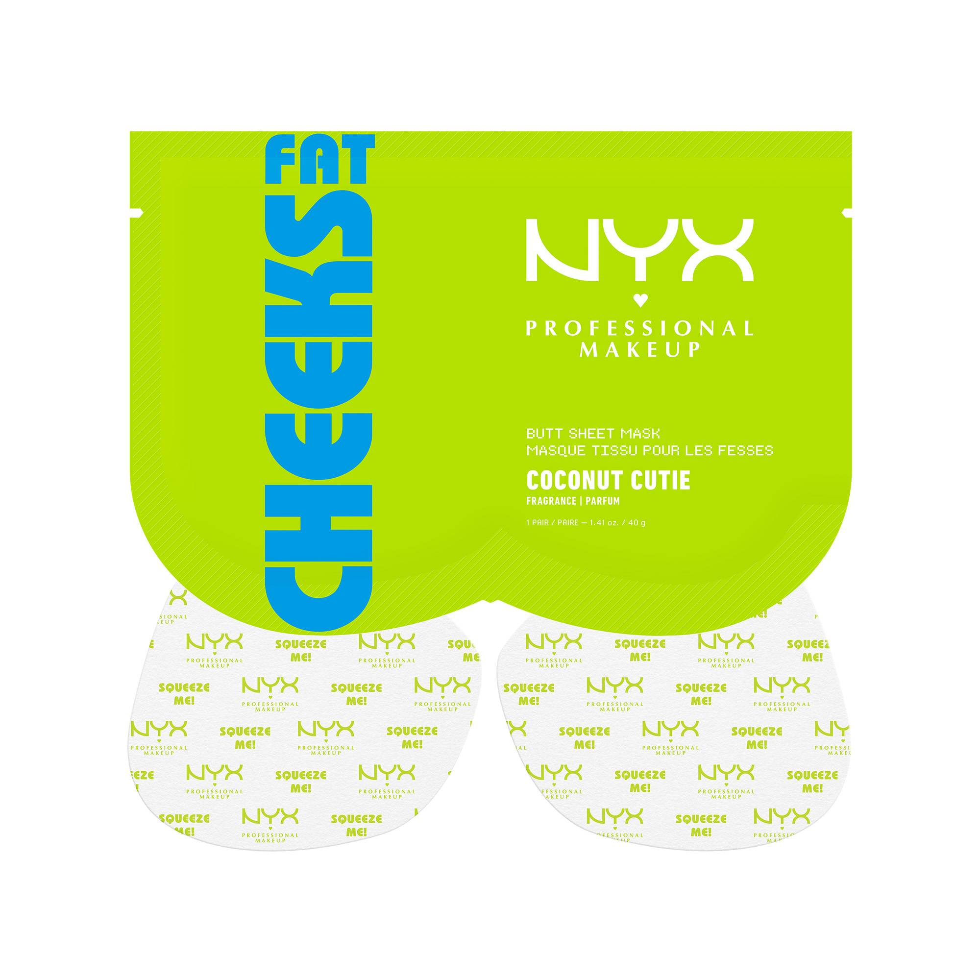 Masque pour les fesses en tissu Coconut Cutie – soin ciblé, formule sans rinçage de la marque NYX Professional Makeup - 1