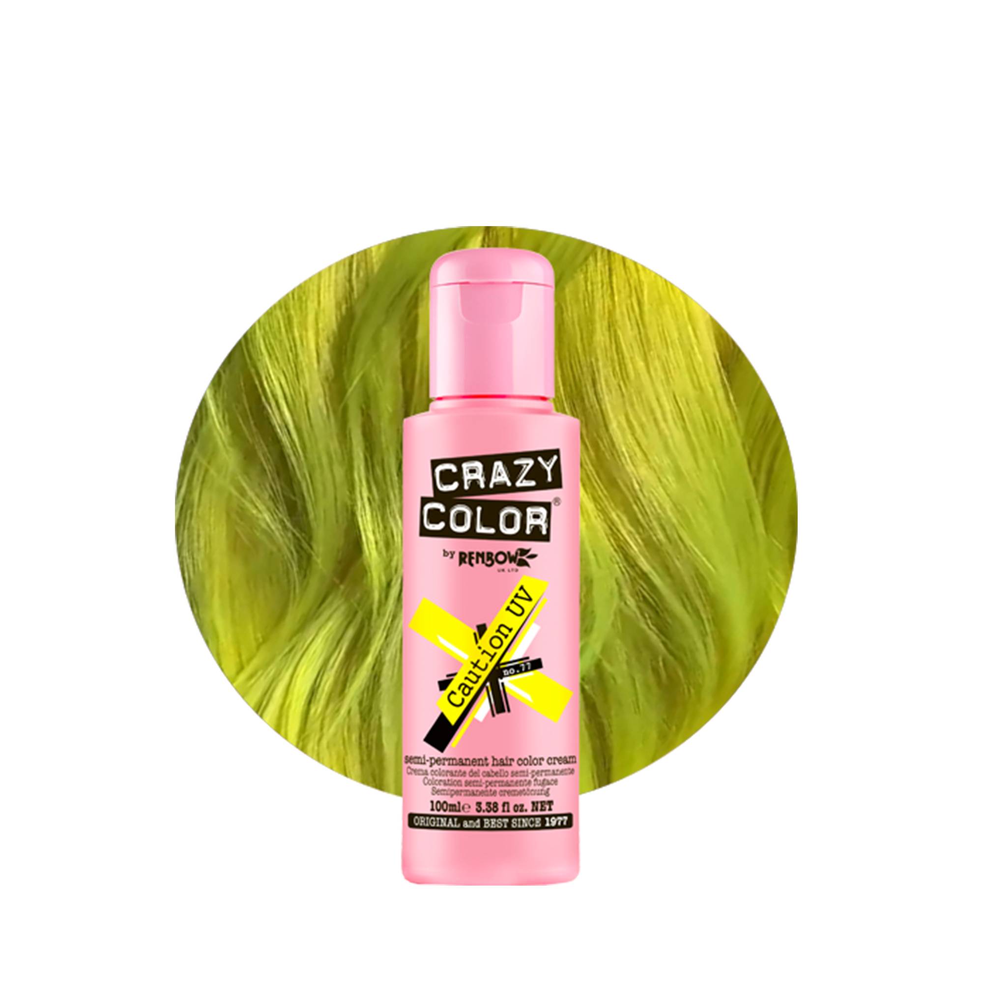 Coloration temporaire Caution UV n°77 de la marque Crazy Color Contenance 100ml - 1