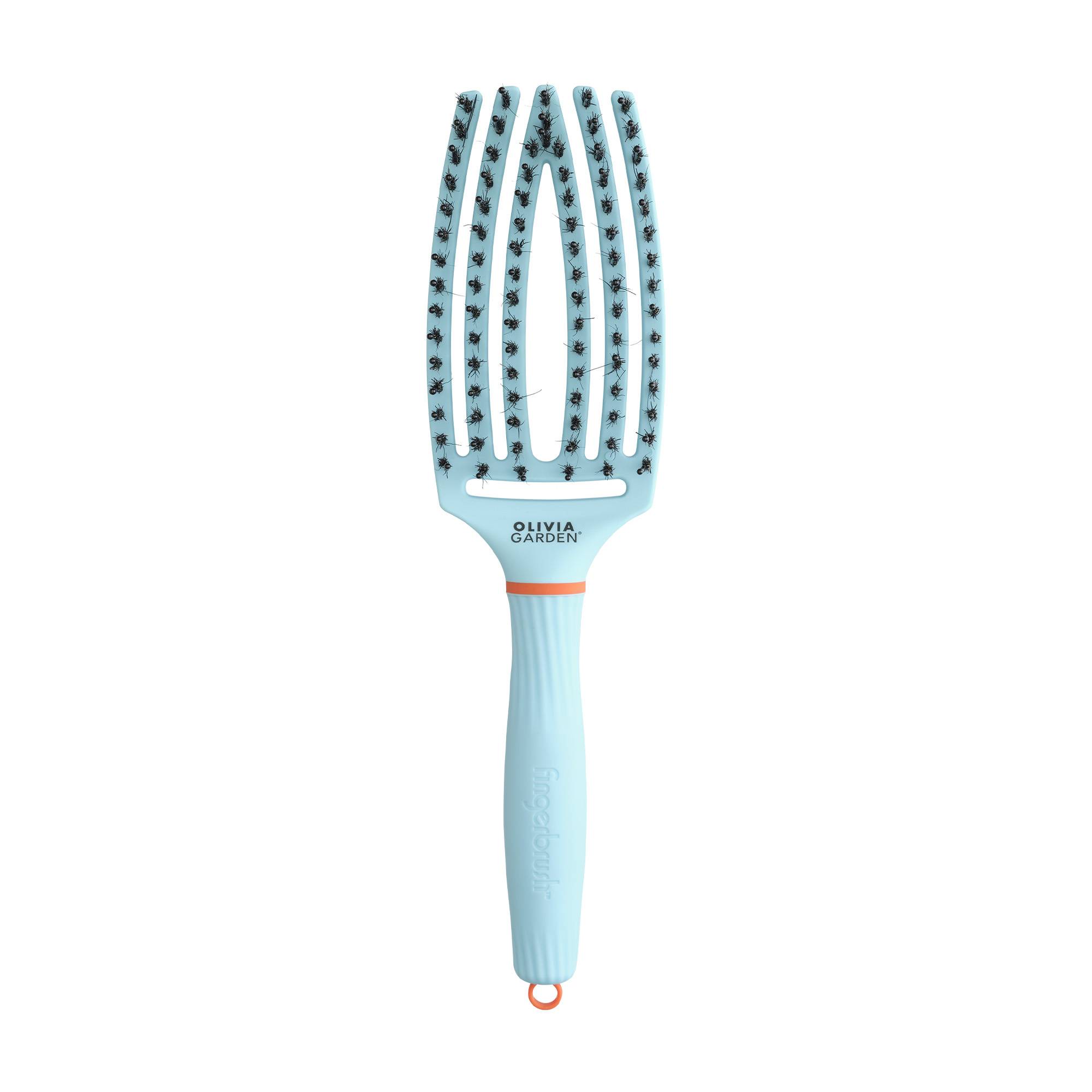 Fingerbrush Care Iconic Bubble Blue Innerchild - flexible, douce, anti-casse de la marque Olivia Garden - 1
