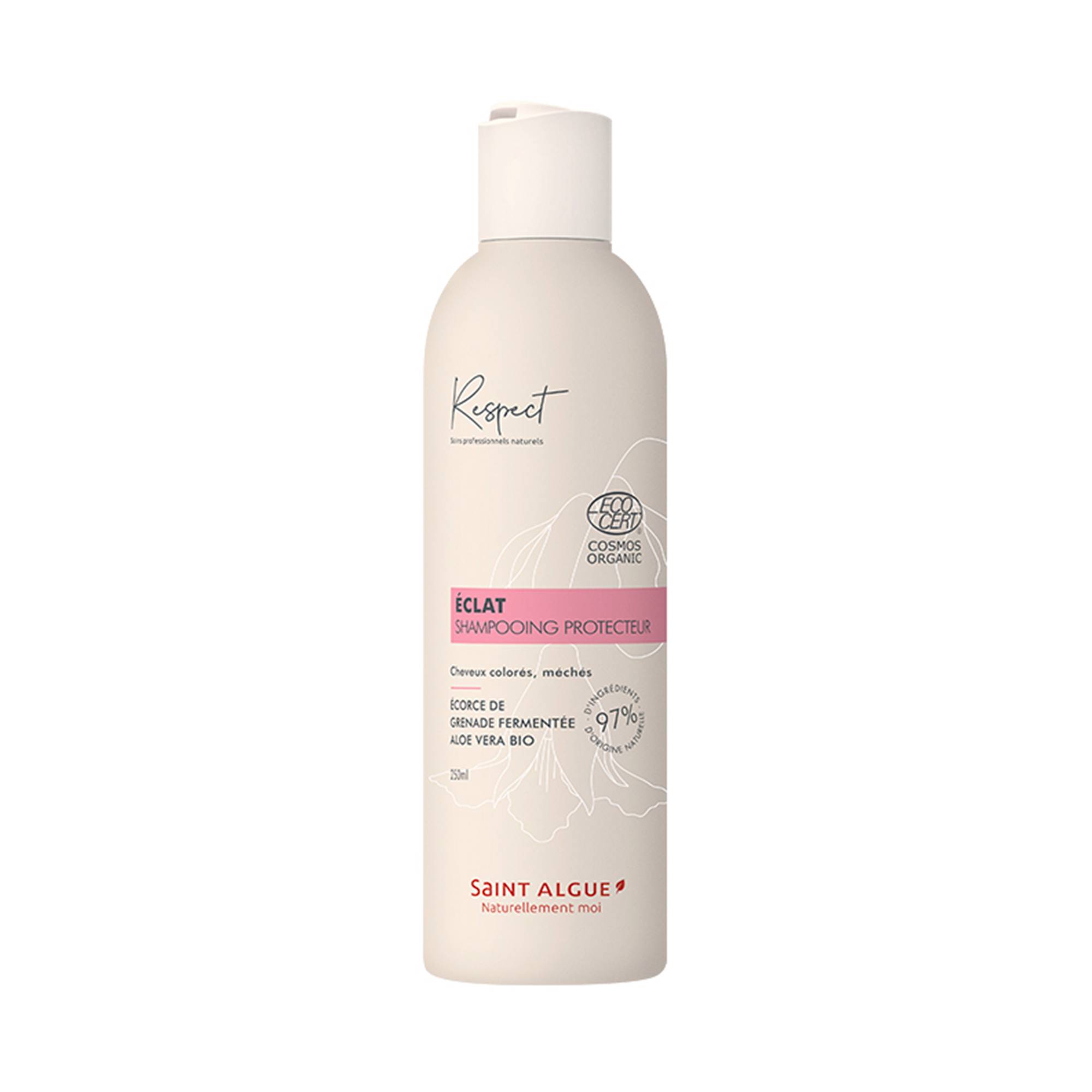 Shampooing Protecteur Éclat – couleur, brillance et douceur de la marque Saint Algue Contenance 250ml - 1