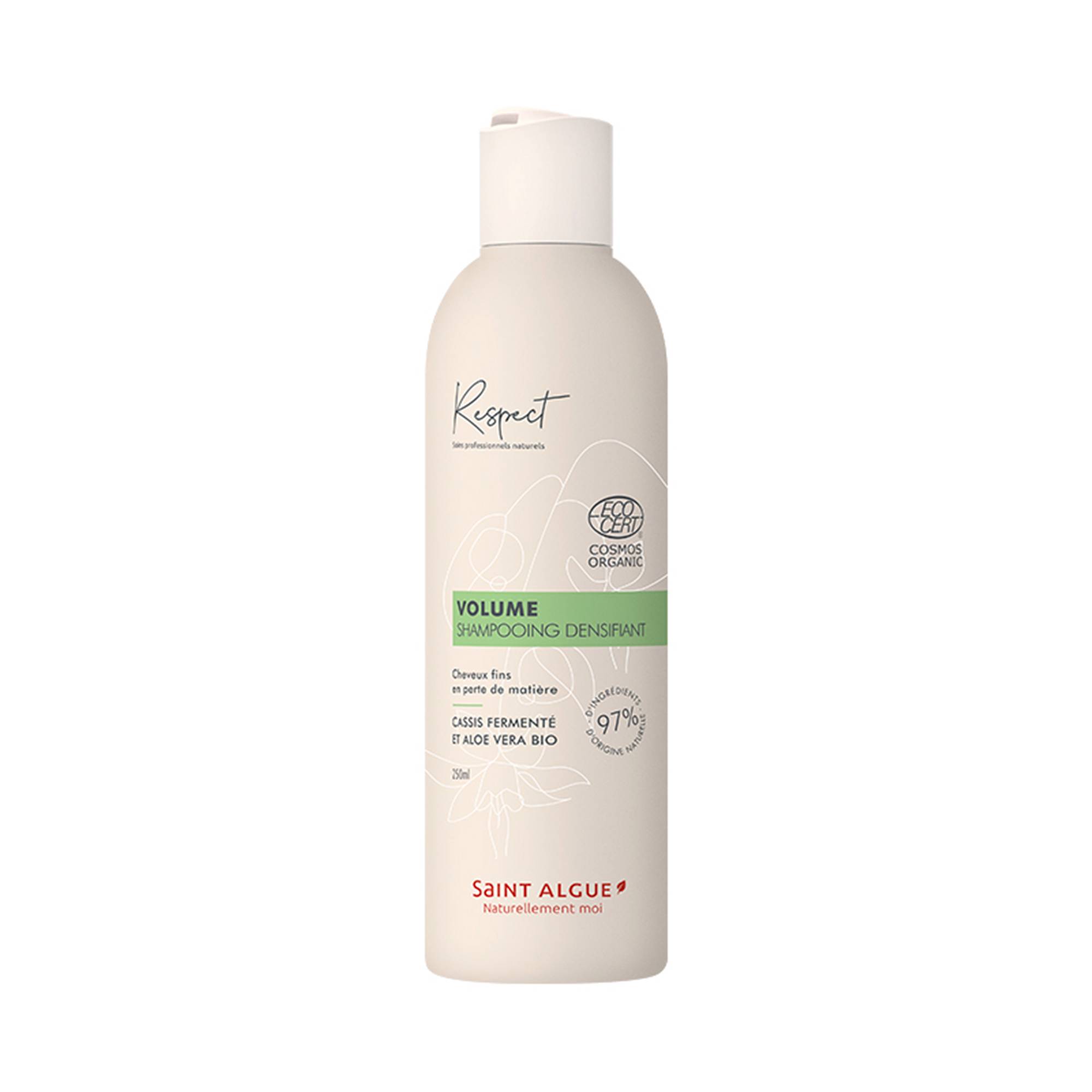 Shampooing Densifiant Volume – corps, légèreté et densité de la marque Saint Algue Contenance 250ml - 1