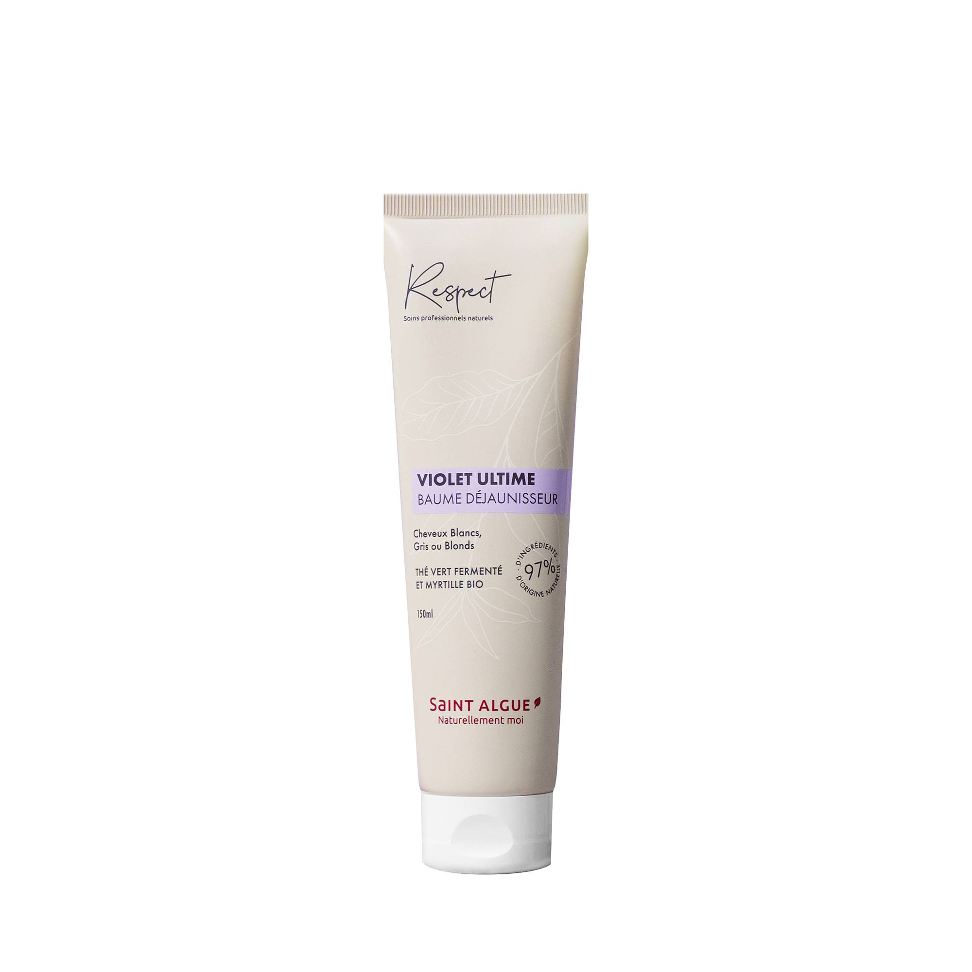 Baume Déjaunisseur Violet Ultime – nutrition, réparation et neutralisation de la marque Saint Algue Contenance 150ml - 1