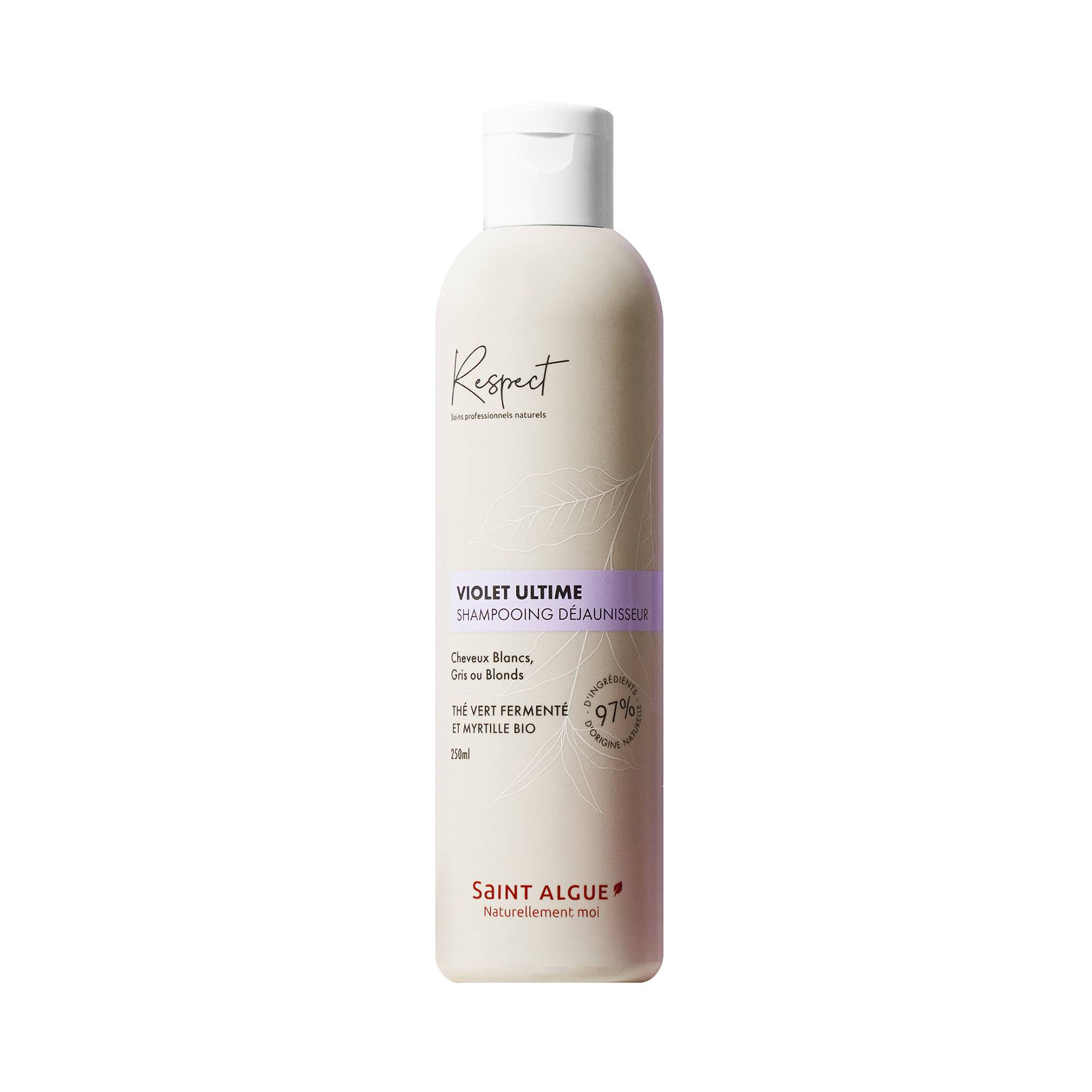 Shampooing Déjaunisseur Violet Ultime – neutralisation, brillance et éclat de la marque Saint Algue Contenance 250ml - 1