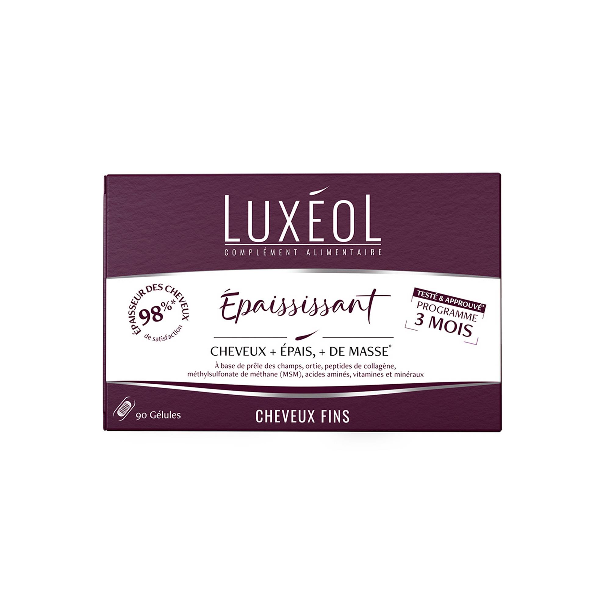 Luxéol Complément Alimentaire Épaississant 3 mois – épaissit, fortifie, sublime de la marque Luxéol - 1