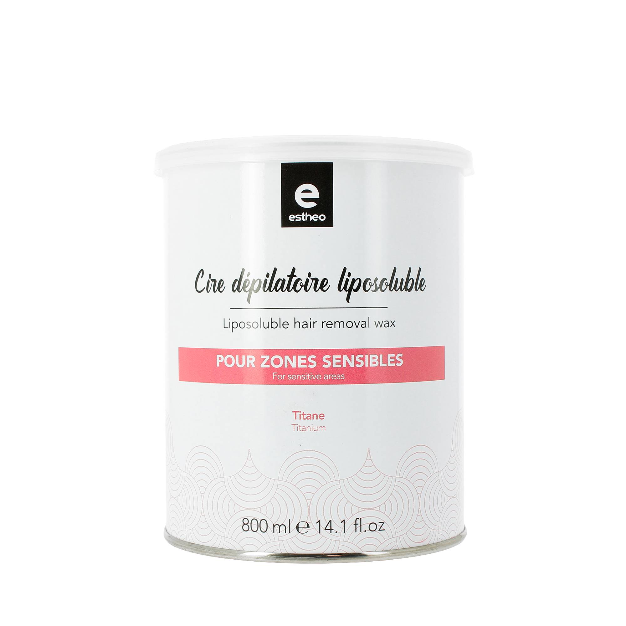 Pot de cire dépilatoire liposoluble Titane de la marque Estheo Contenance 800ml - 1