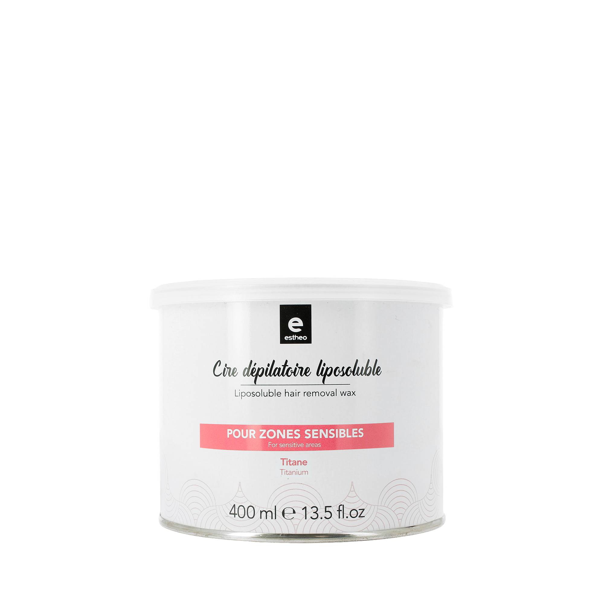 Pot de cire dépilatoire liposoluble Titane de la marque Estheo Contenance 400ml - 1