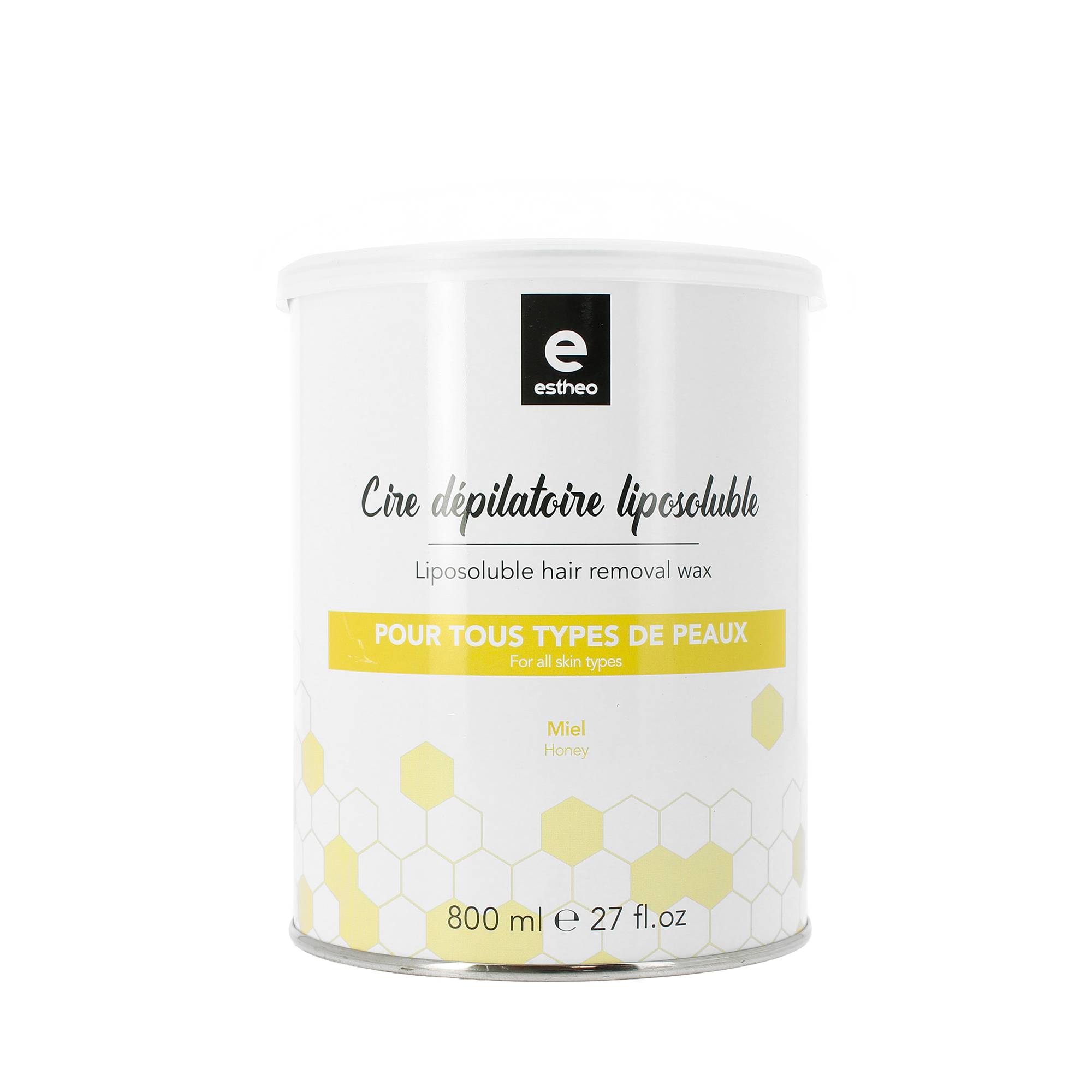 Pot de cire dépilatoire liposoluble Miel de la marque Estheo Contenance 800ml - 1