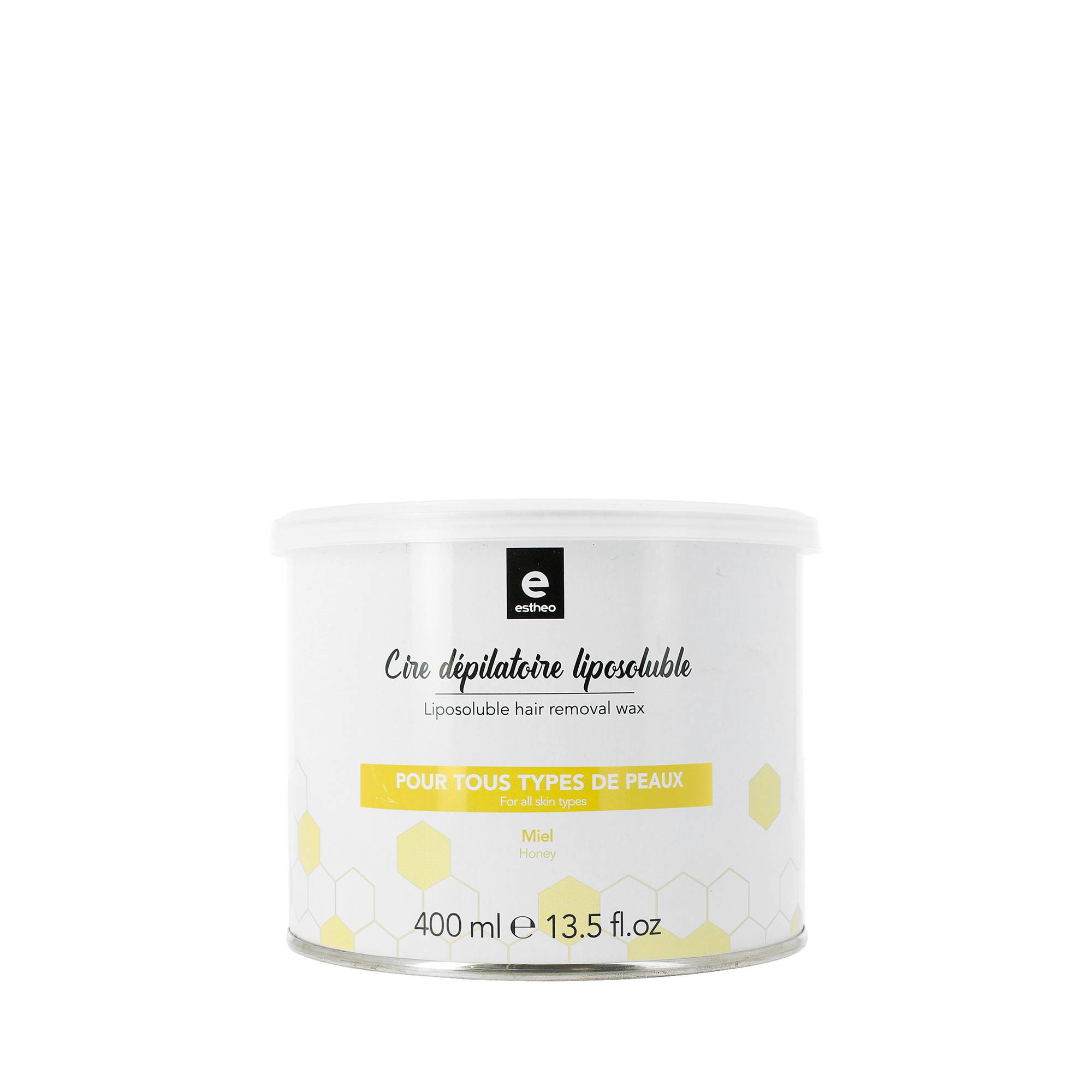 Pot de cire dépilatoire liposoluble Miel de la marque Estheo Contenance 400ml - 1