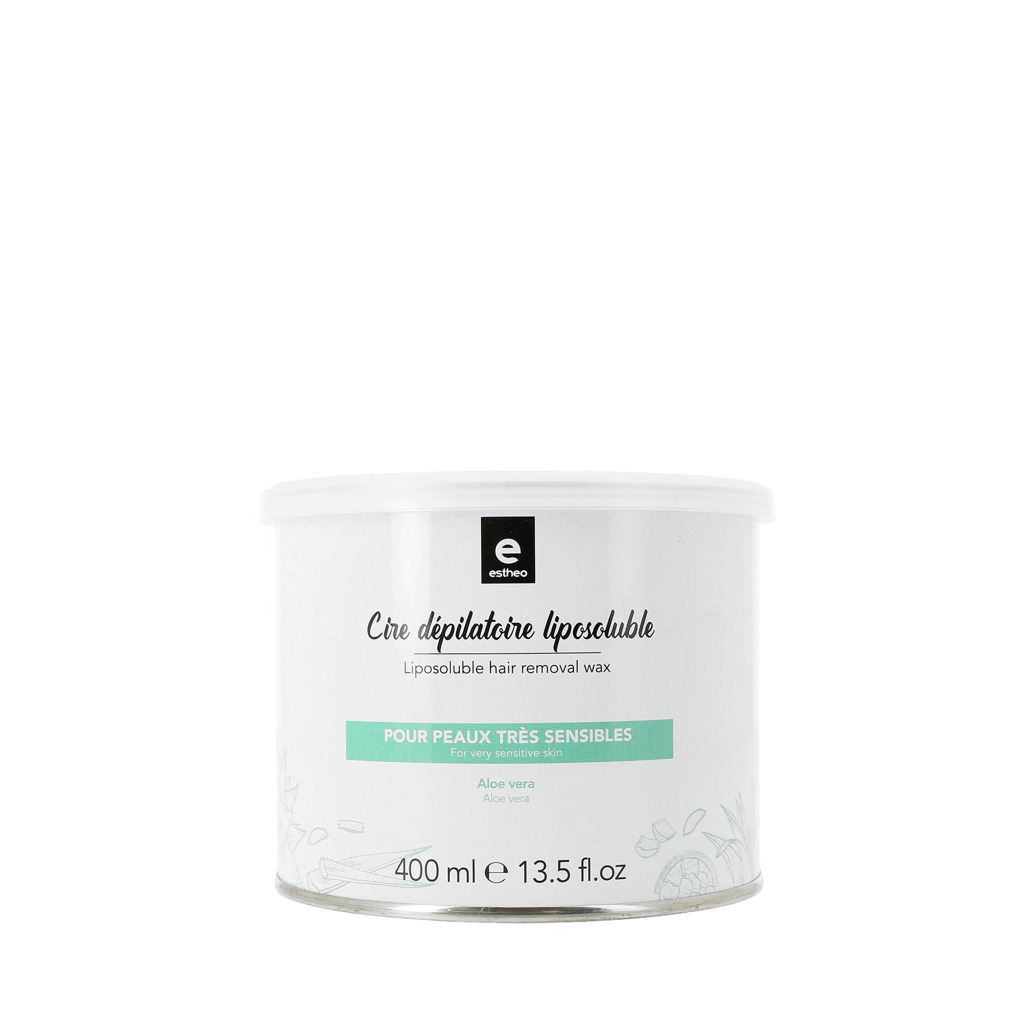 Pot de cire dépilatoire liposoluble Aloe Vera de la marque Estheo Contenance 400ml - 1