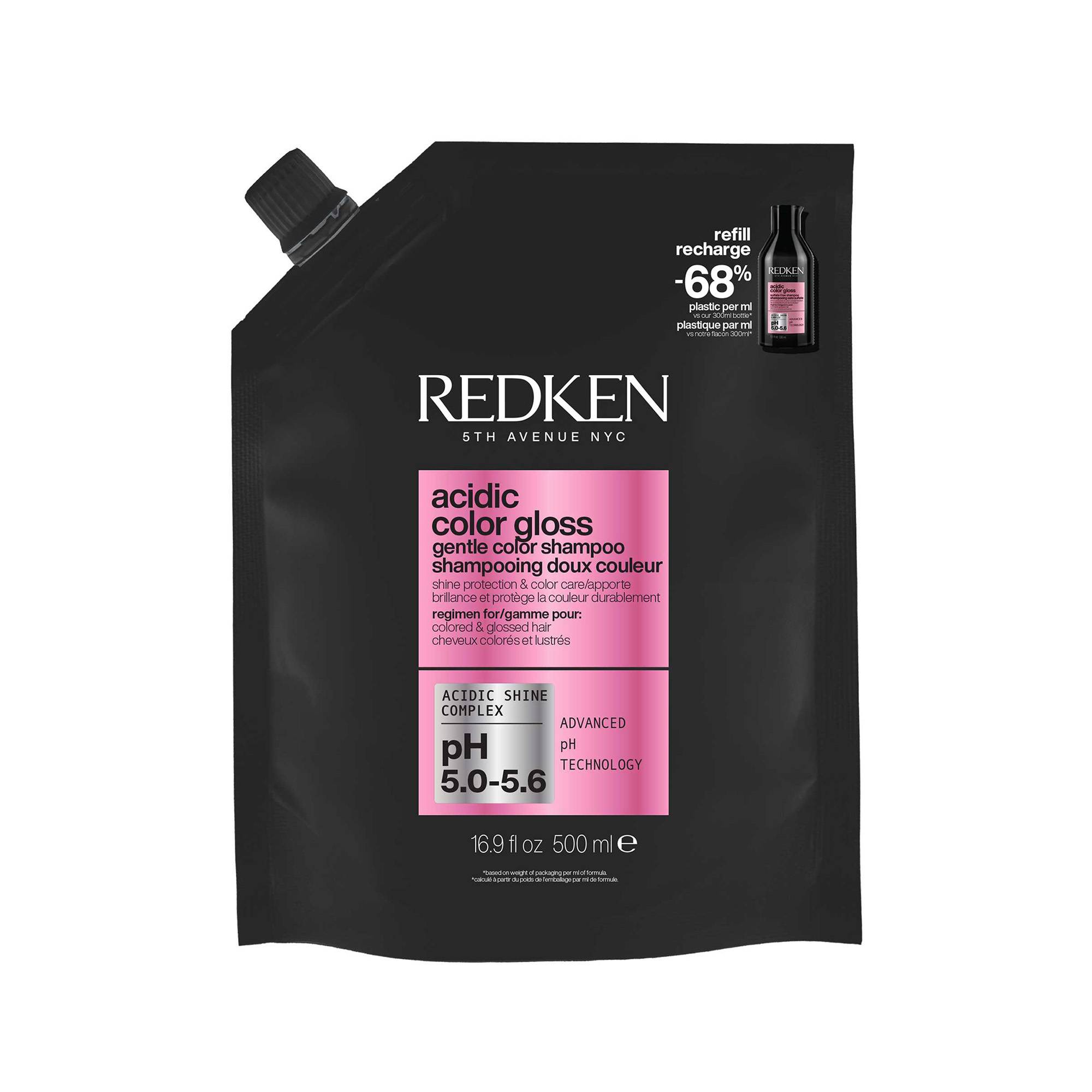 Eco-Recharge Shampoing Acidic Color Gloss – Protection, hydratation et éclat de la marque Redken Contenance 500ml - 1