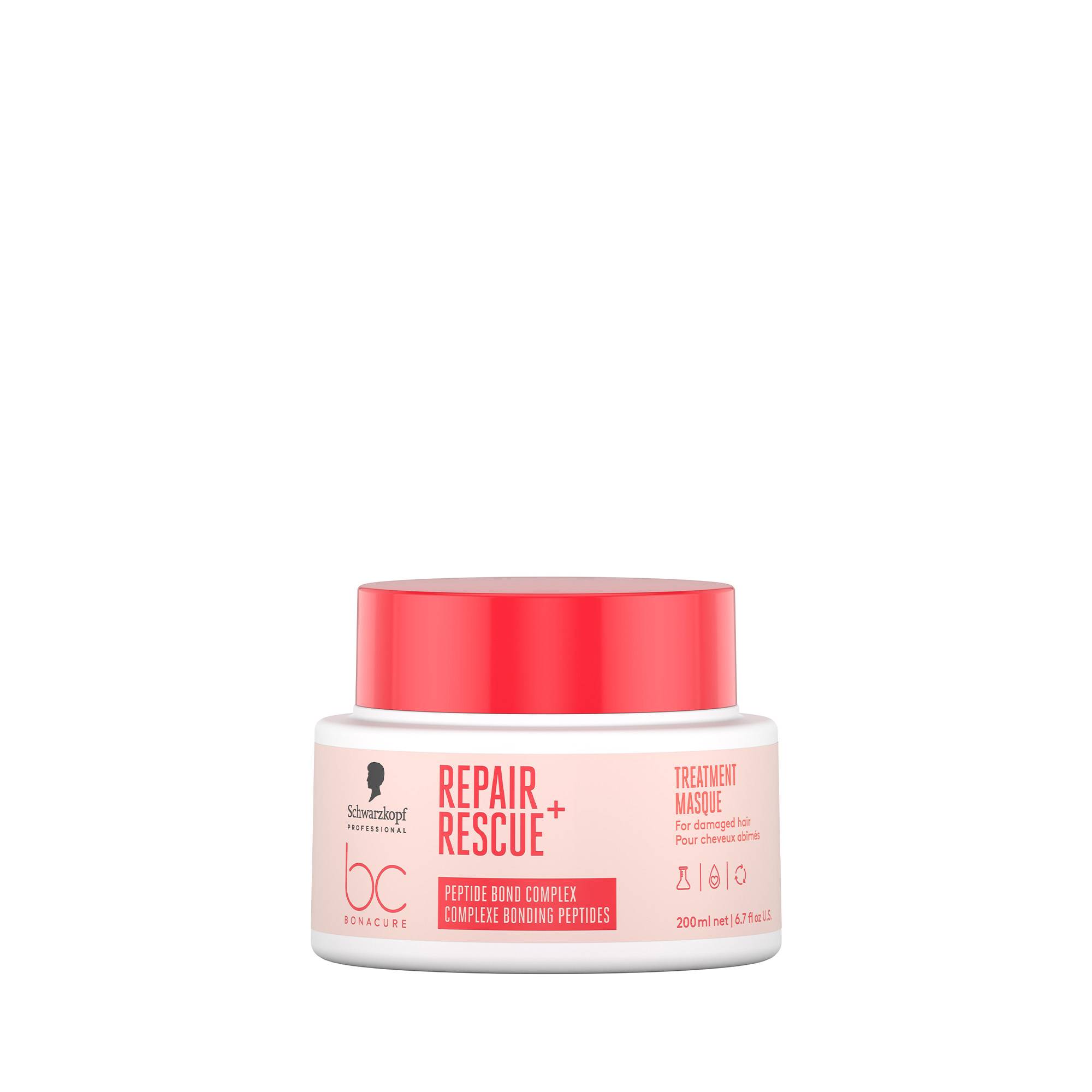 Masque BC Bonacure Repair Rescue+ – soin profond, réparation, cheveux sains de la marque Schwarzkopf Professional Contenance 200ml - 1