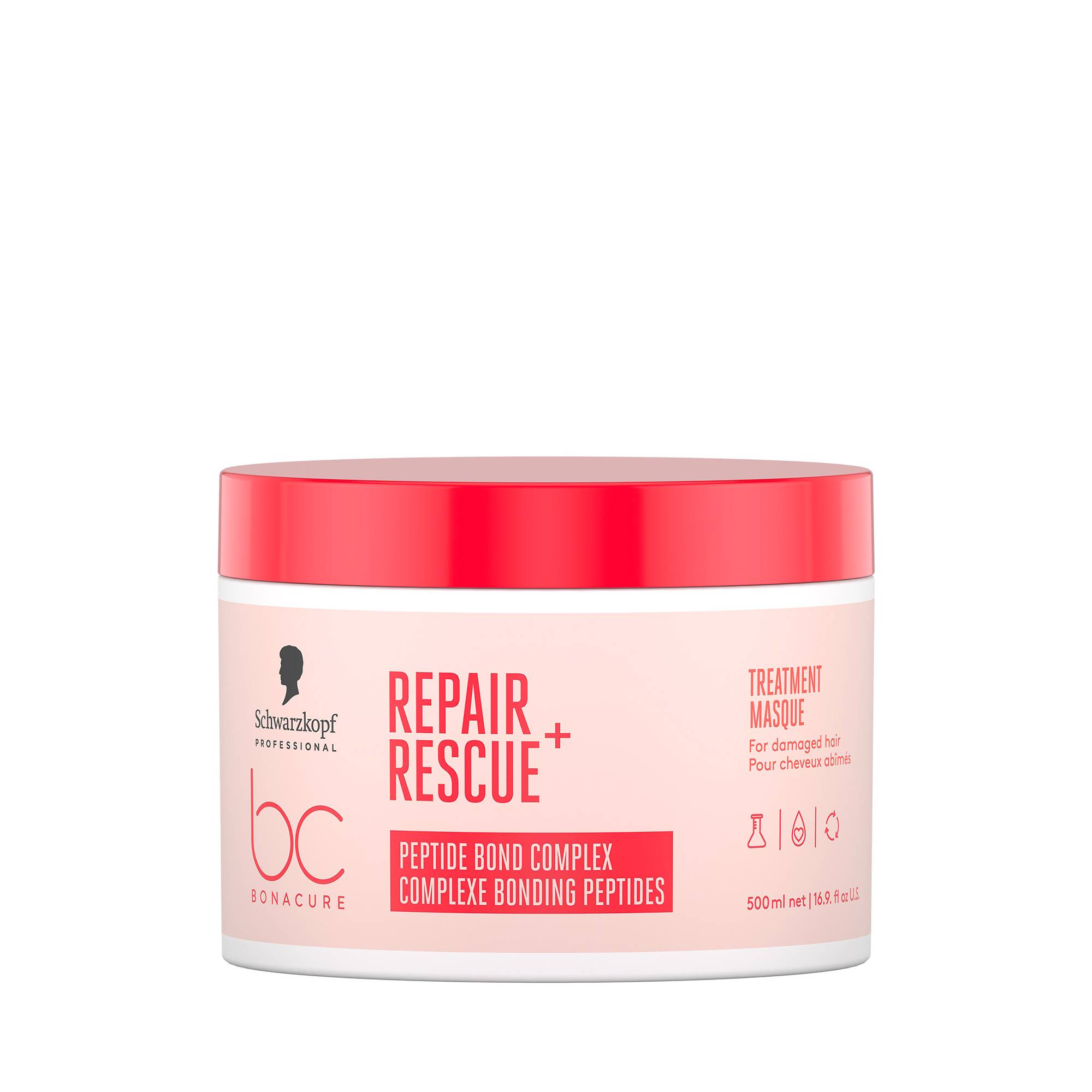 Masque BC Bonacure Repair Rescue+ – soin profond, réparation, cheveux sains de la marque Schwarzkopf Professional Contenance 500ml - 1