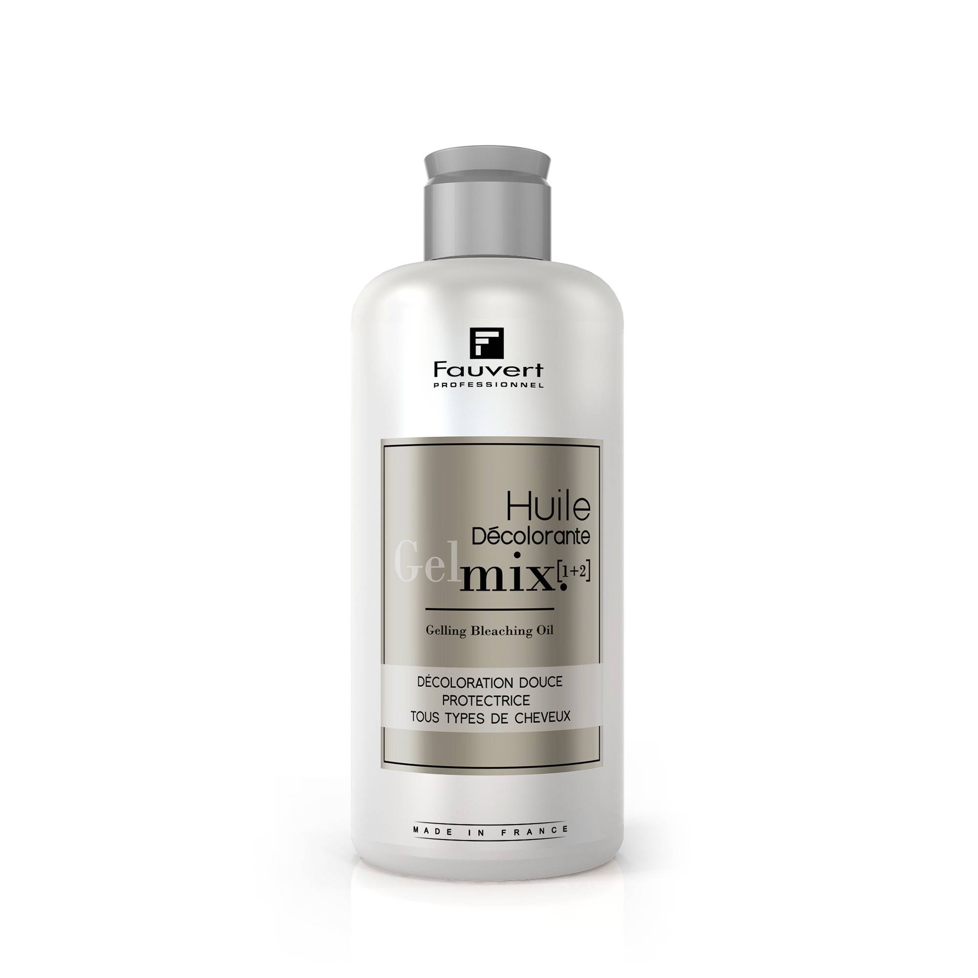 Huile Décolorante Gelmix [1+2] – application facile, éclaircissement doux de la marque Fauvert Professionnel Contenance 250ml - 1