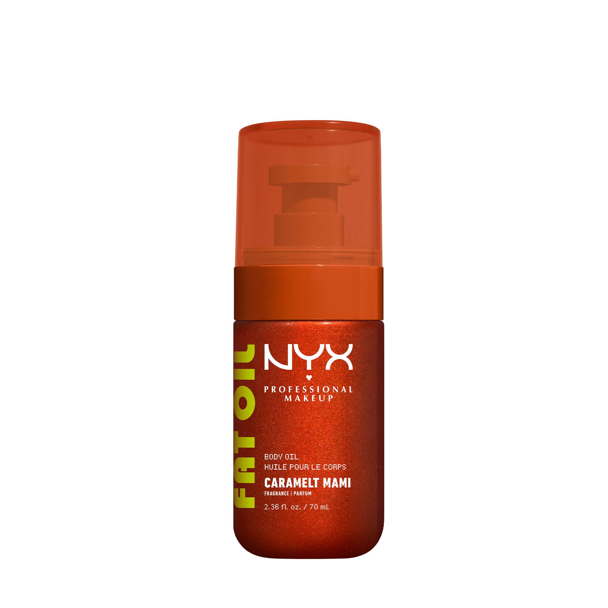 Huile corps Fat Oil Body Caramelt Mami – glow hâlé, hydratation 24H de la marque NYX Professional Makeup Contenance 70ml - 1