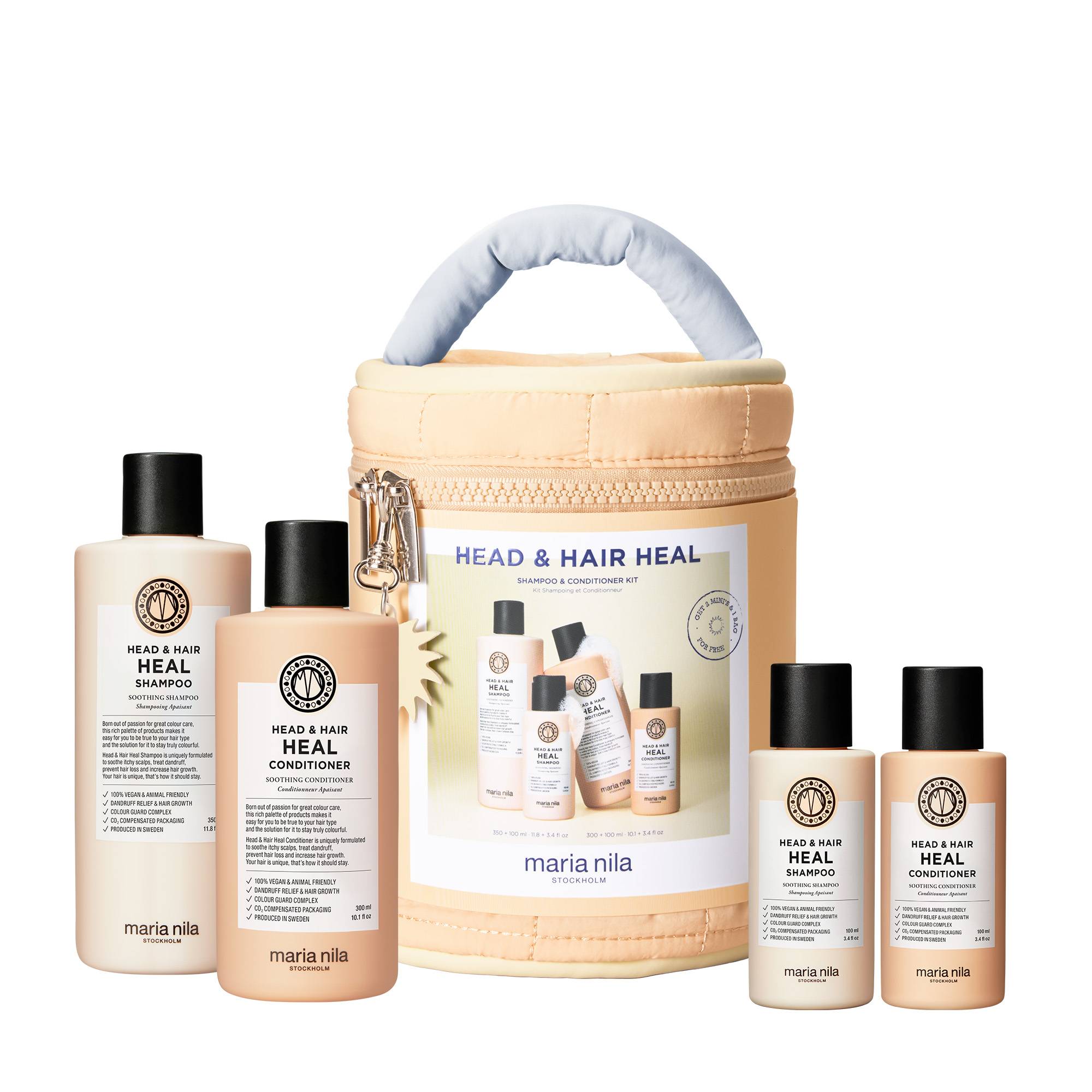 Beauty Bag Head & Hair Heal – apaisement, croissance, anti-chute de la marque Maria Nila Contenance 850ml - 1