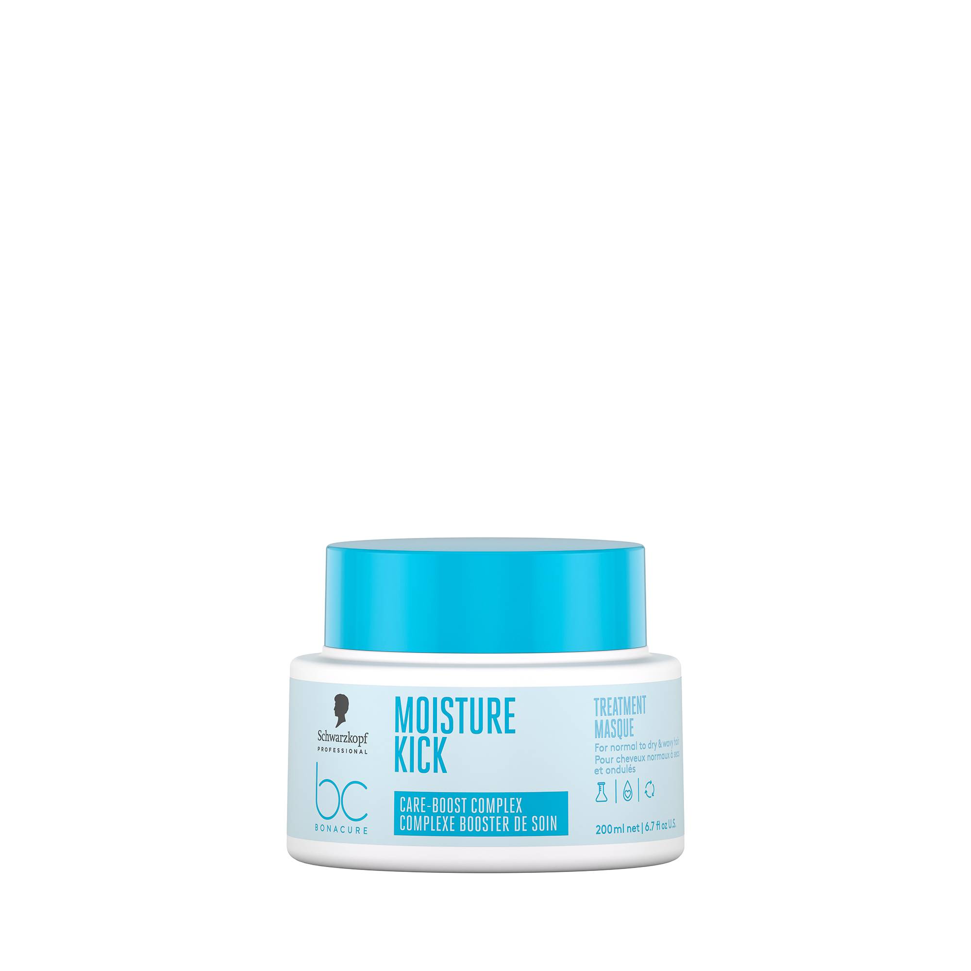 Masque cheveux normaux à secs BC Clean Moisture Kick de la marque Schwarzkopf Professional Contenance 200ml - 1