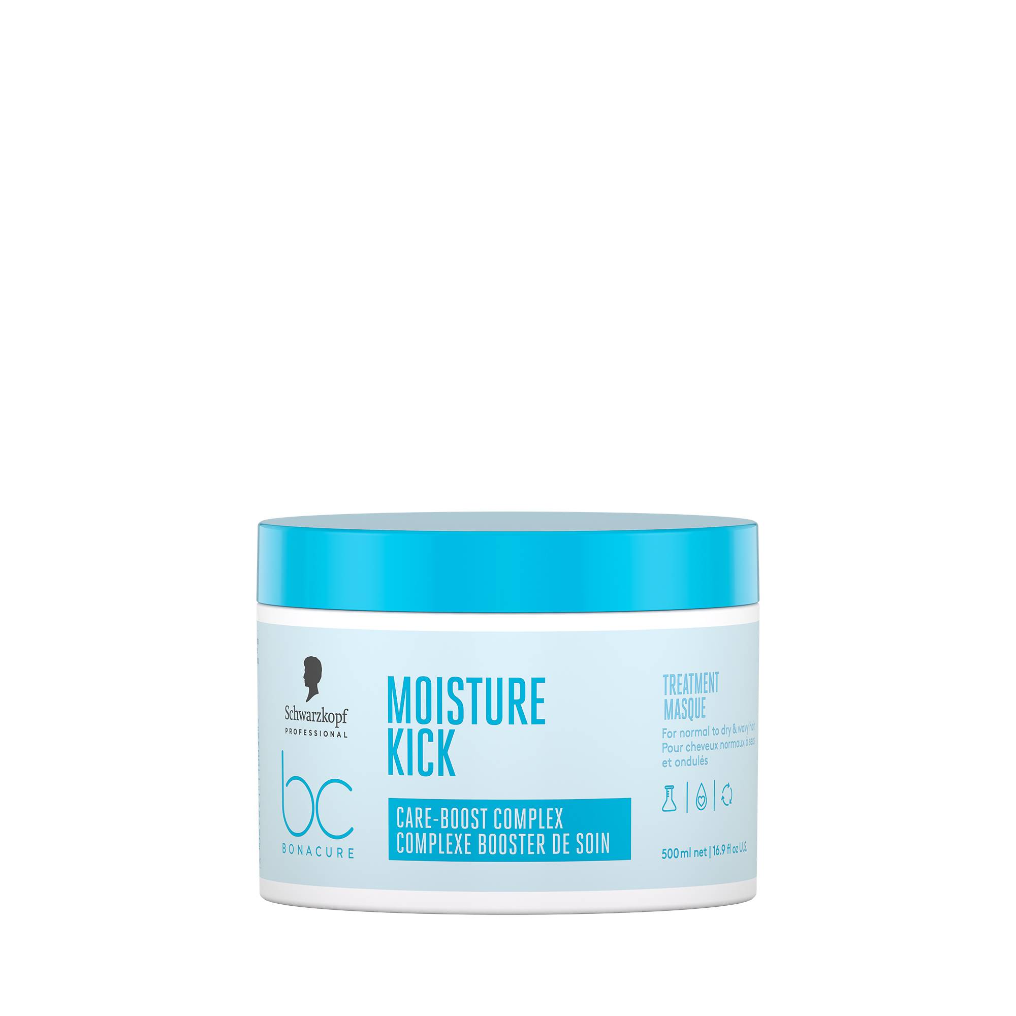 Masque cheveux normaux à secs BC Clean Moisture Kick de la marque Schwarzkopf Professional Contenance 500ml - 1