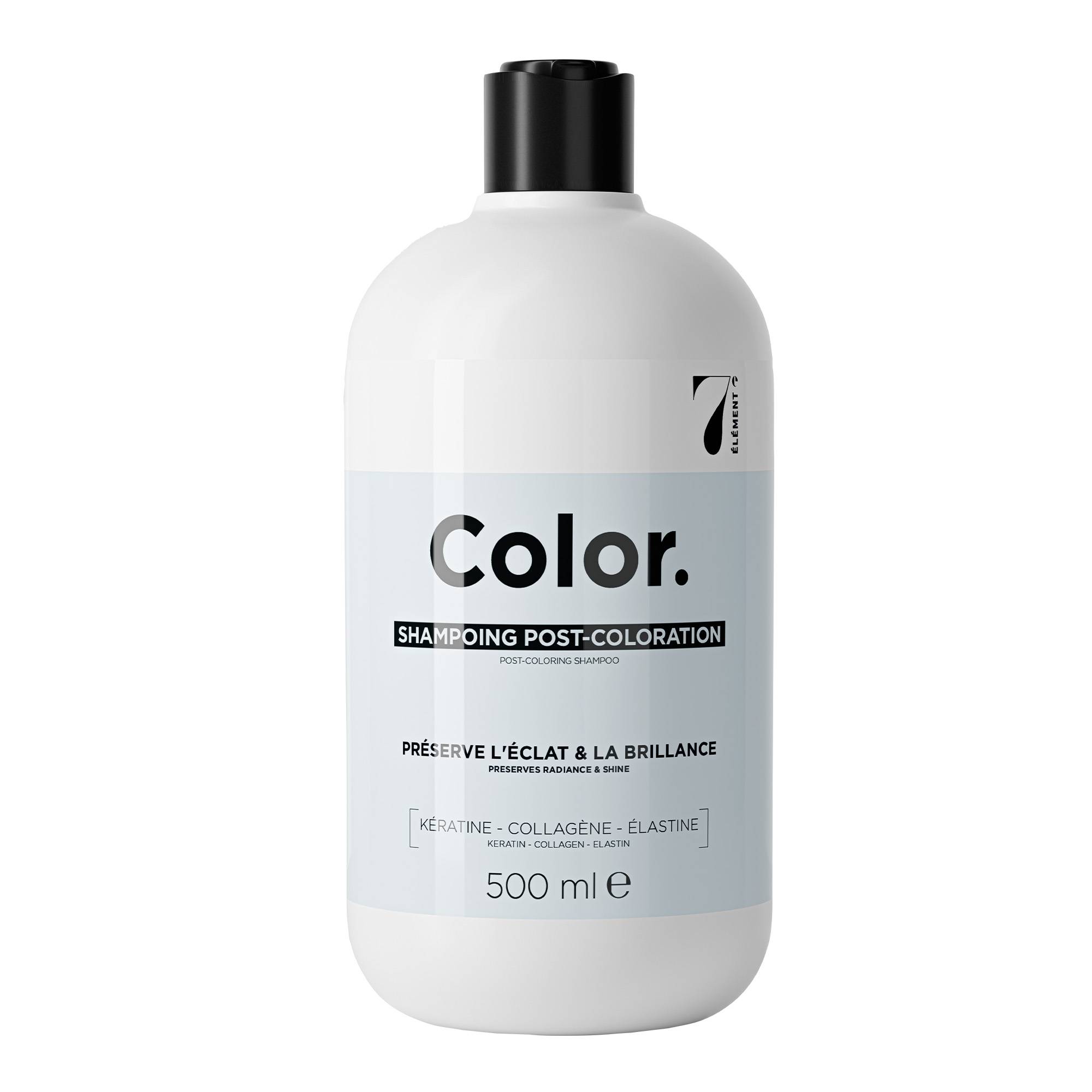 Shampoing post-coloration – éclat, brillance, tenue prolongée de la marque 7e ÉLÉMENT Contenance 500ml - 1