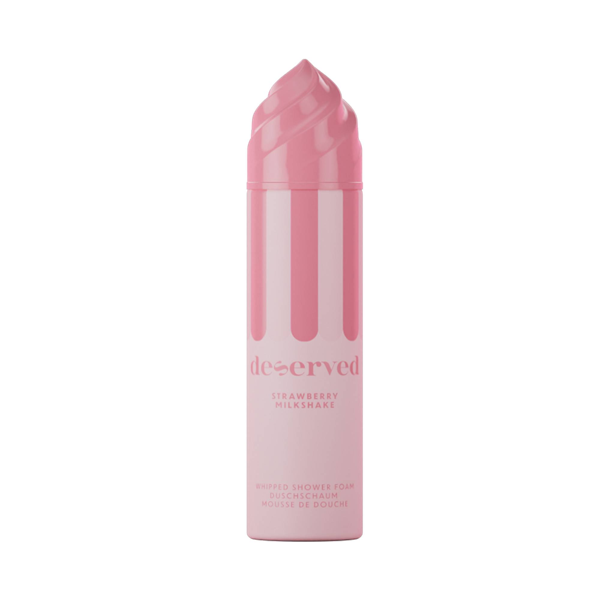 Mousse de douche Milkshake Fraise – Douceur, gourmandise, hydratation de la marque Deserved Contenance 250ml - 1