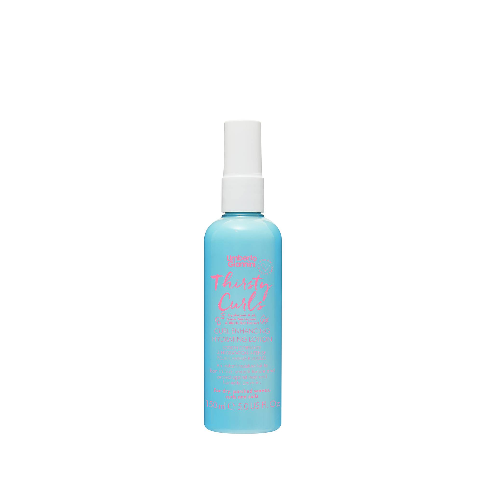 Lotion coiffante hydratante Thirsty Curls – Hydratation, définition, antifrizz de la marque Umberto Giannini Contenance 150ml - 1