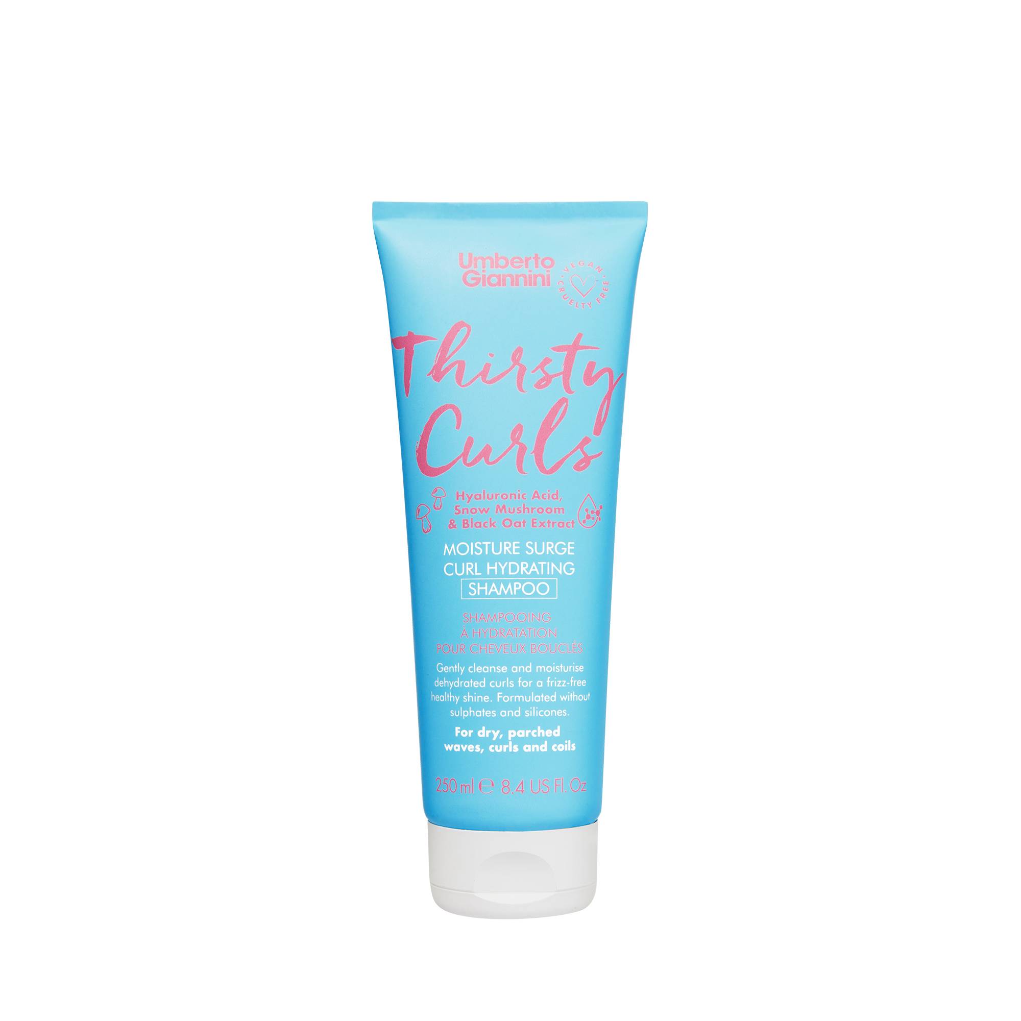 Shampooing hydratant boucles Thirsty Curls – Nettoie, hydrate, définit de la marque Umberto Giannini Contenance 250ml - 1