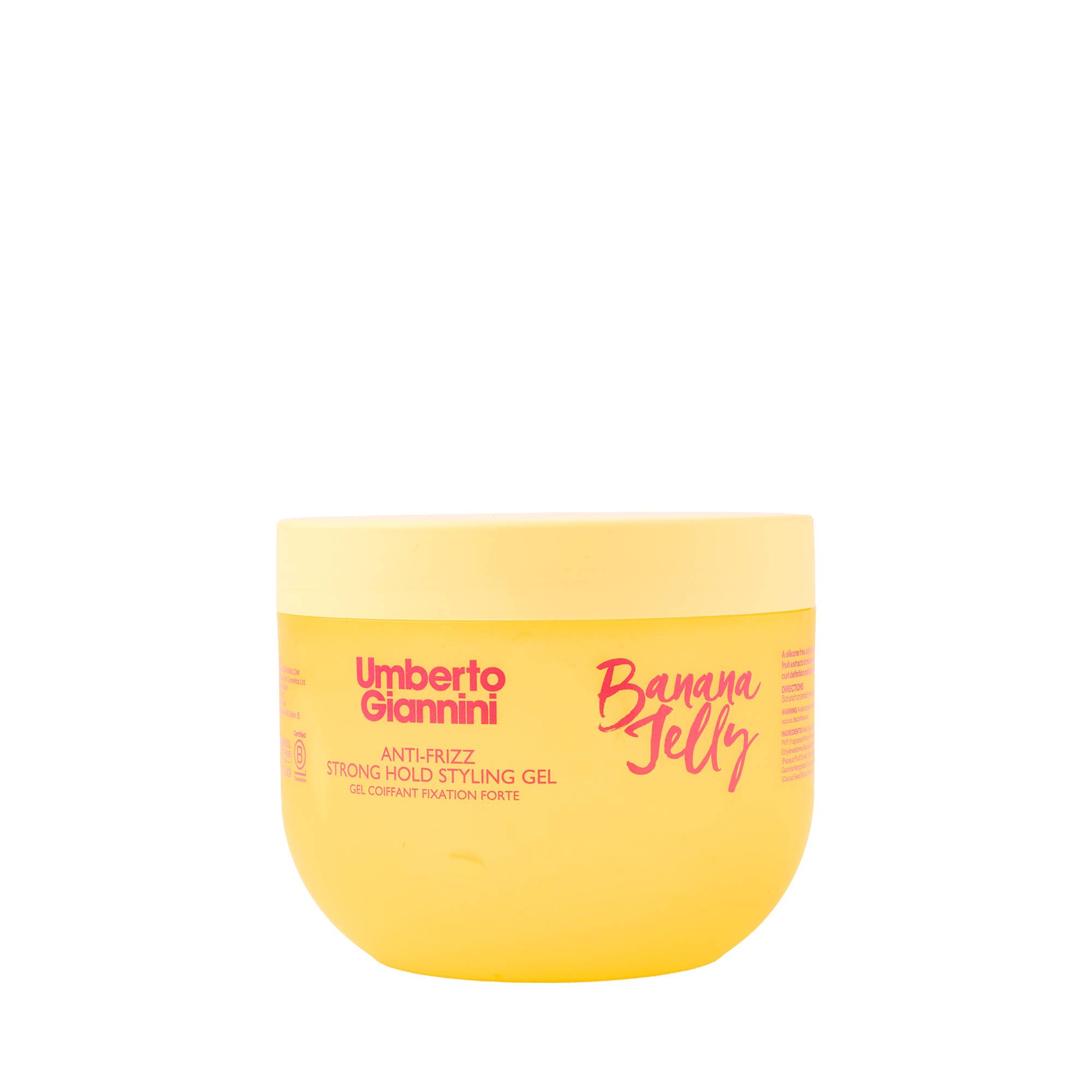 Gelée coiffante fixation forte Banana Jelly – hydrate, fixe, définit de la marque Umberto Giannini Contenance 475ml - 1