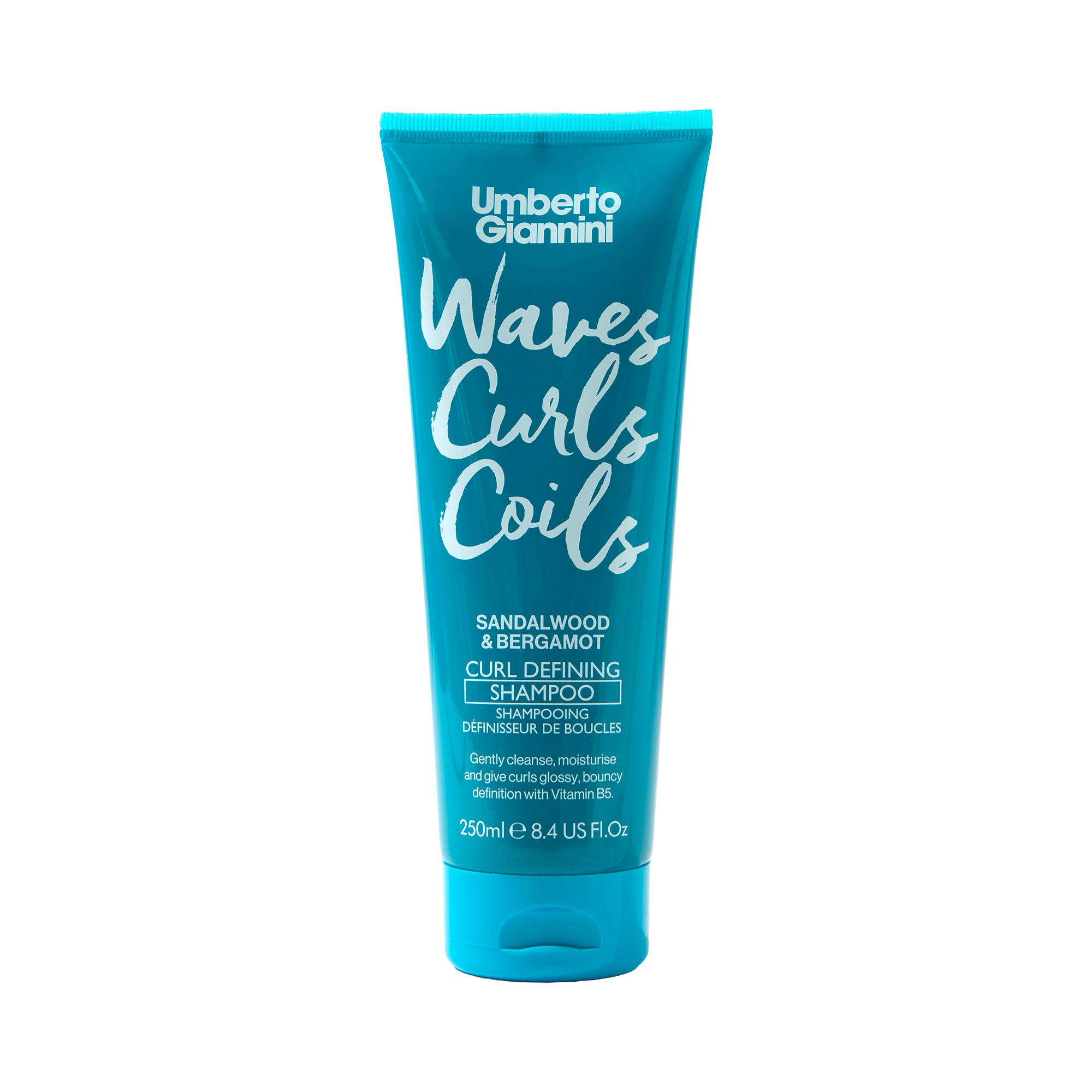 Shampoing définisseur de boucles homme Waves Curls Coils – hydrate, définit de la marque Umberto Giannini Contenance 250ml - 1