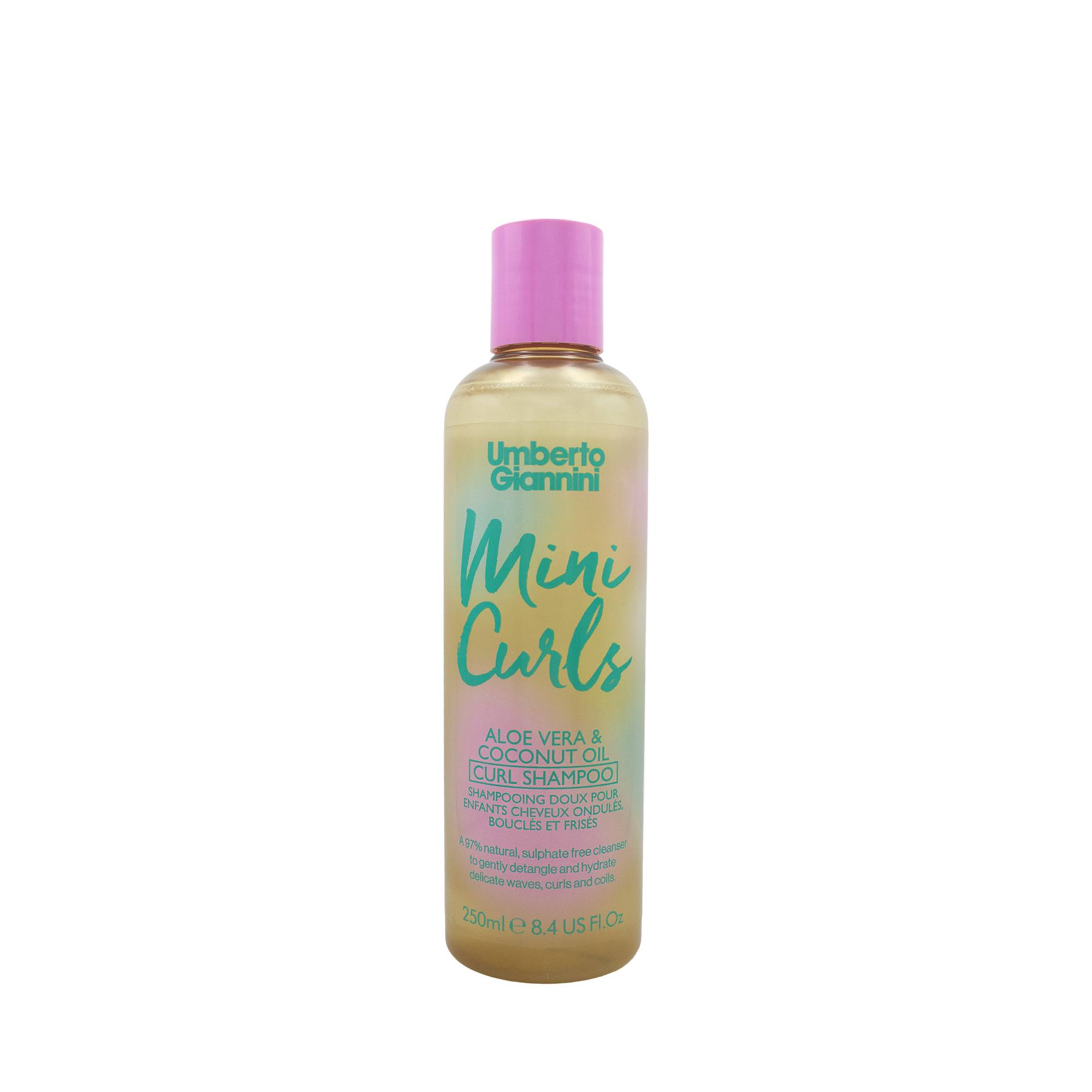 Shampoing doux boucles enfant Mini Curls - cheveux ondulés, bouclés et frisés de la marque Umberto Giannini Contenance 250ml - 1