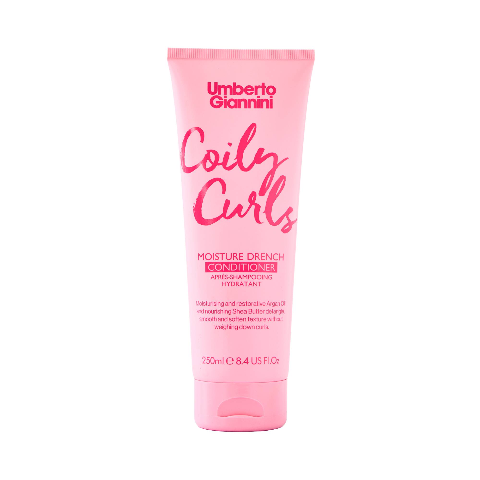 Après-shampoing ultra-hydratant Coily Curls – cheveux frisés et crépus de la marque Umberto Giannini Contenance 250ml - 1