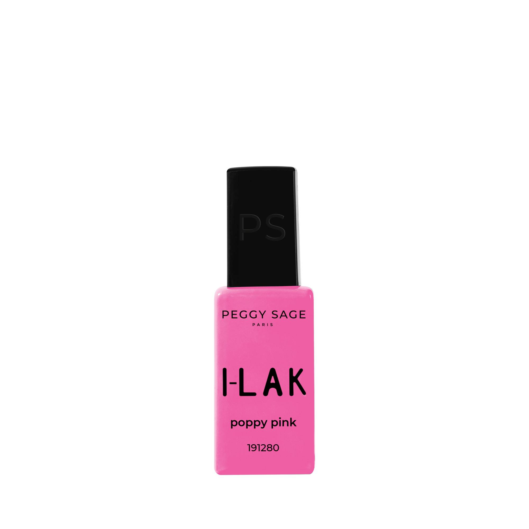 Vernis semi-permanent I-LAK – couleur Poppy Pink, tenue longue durée de la marque Peggy Sage Contenance 11ml - 1