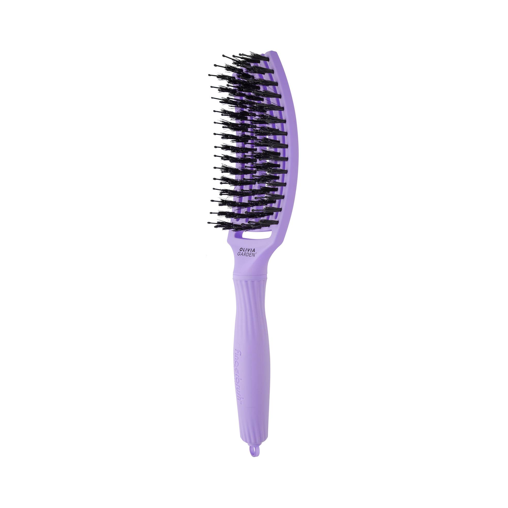 Brosse démêlante FingerBrush Iconic Boar & Nylon - Lavender de la marque Olivia Garden - 1